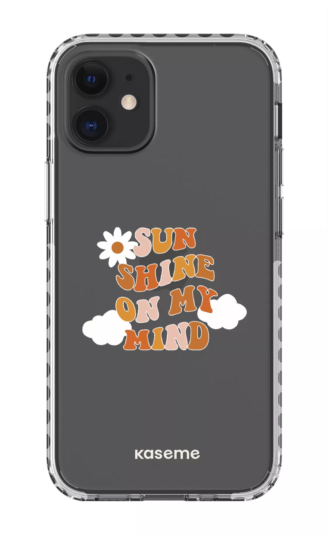 iPhone 12 Mini Clear Case - White Cheerful Clear Case -