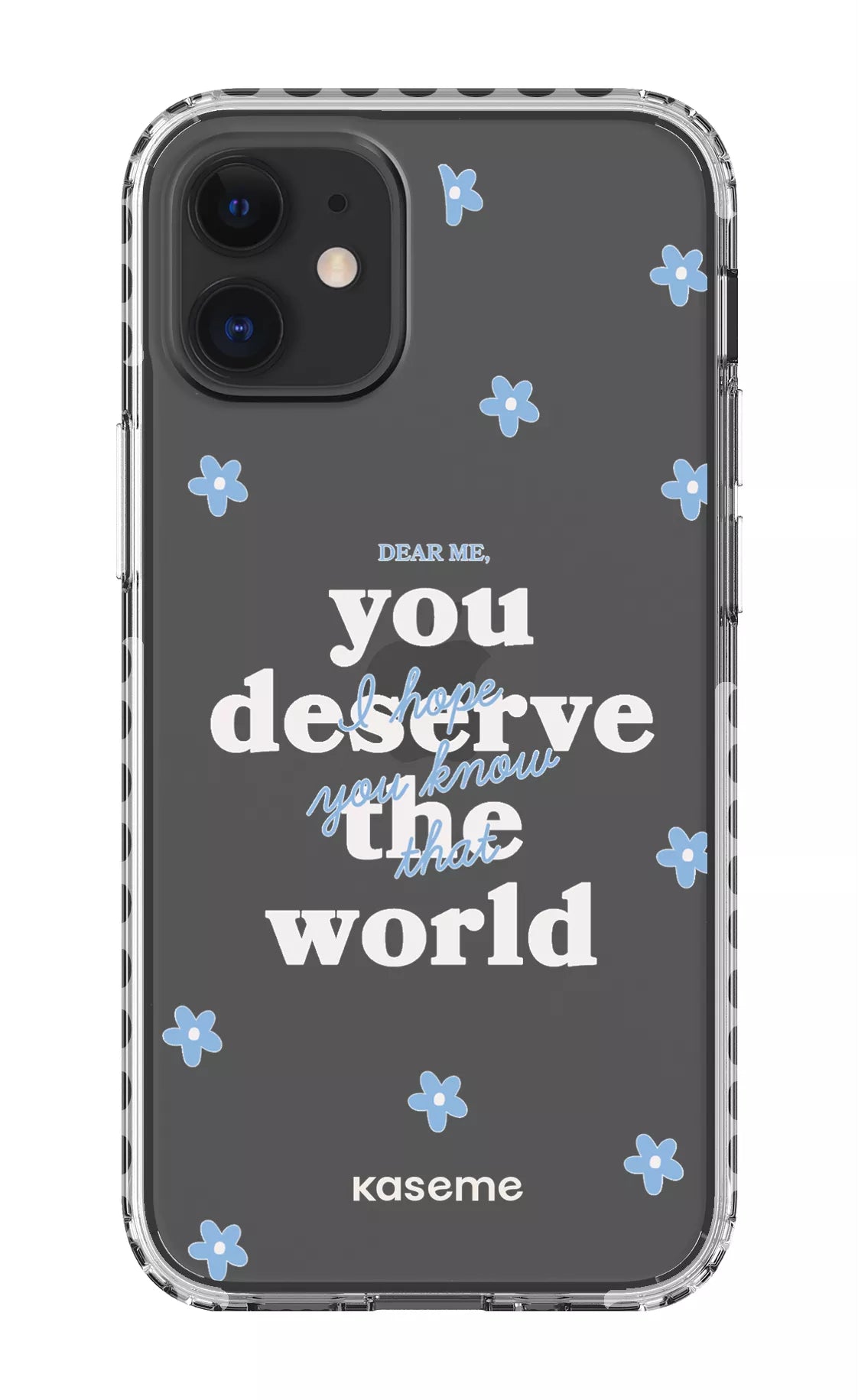 iPhone 12 Mini Clear Case - White Dear Me Clear Case -