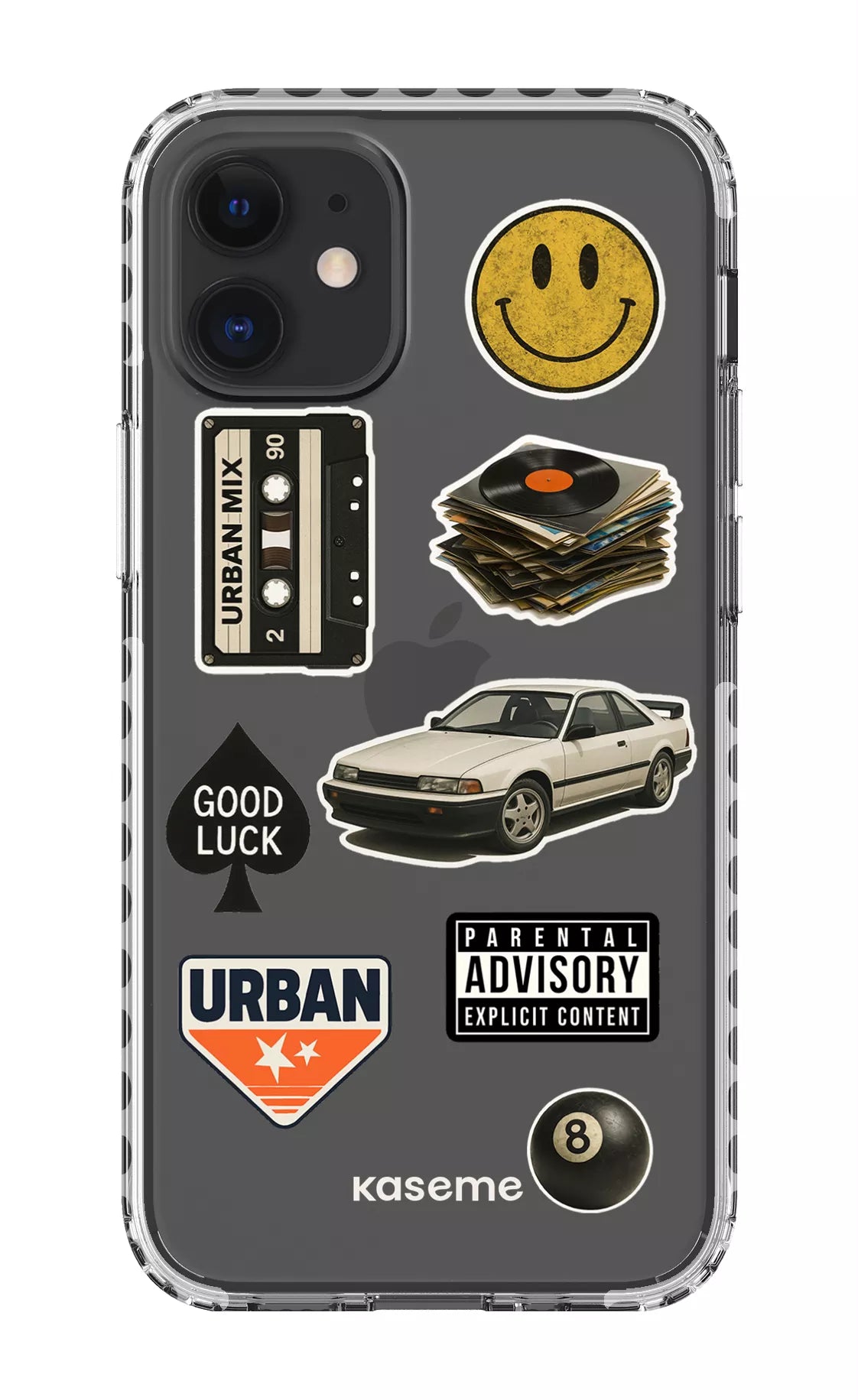iPhone 12 Mini Clear Case - White Downtown Clear Case -