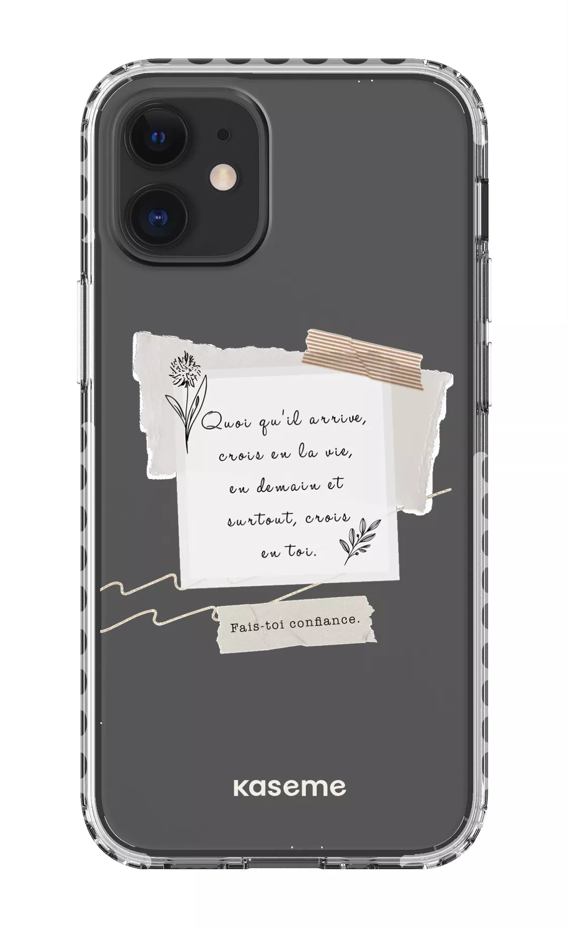 iPhone 12 Mini Clear Case - White Foi Clear Case -