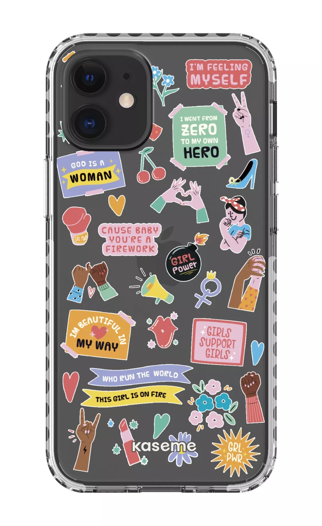 iPhone 12 Mini Clear Case - White Girl Boss Clear Case -