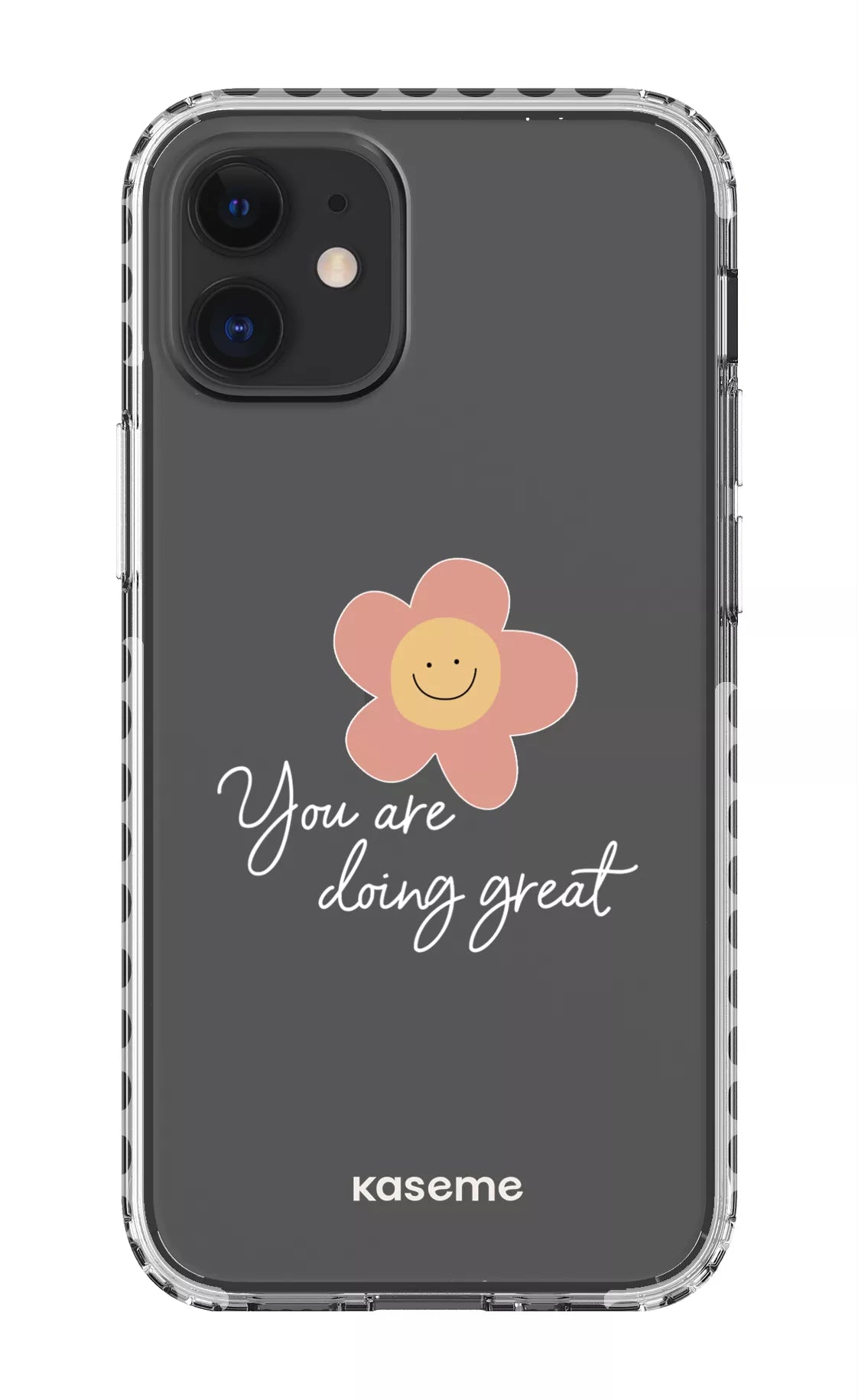 iPhone 12 Mini Clear Case - White Keep going Clear Case -