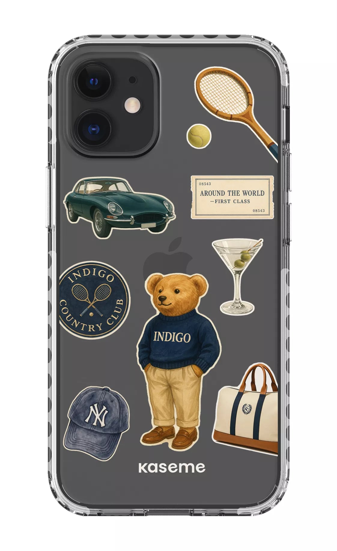 iPhone 12 Mini Clear Case - White Kingsley Clear Case -