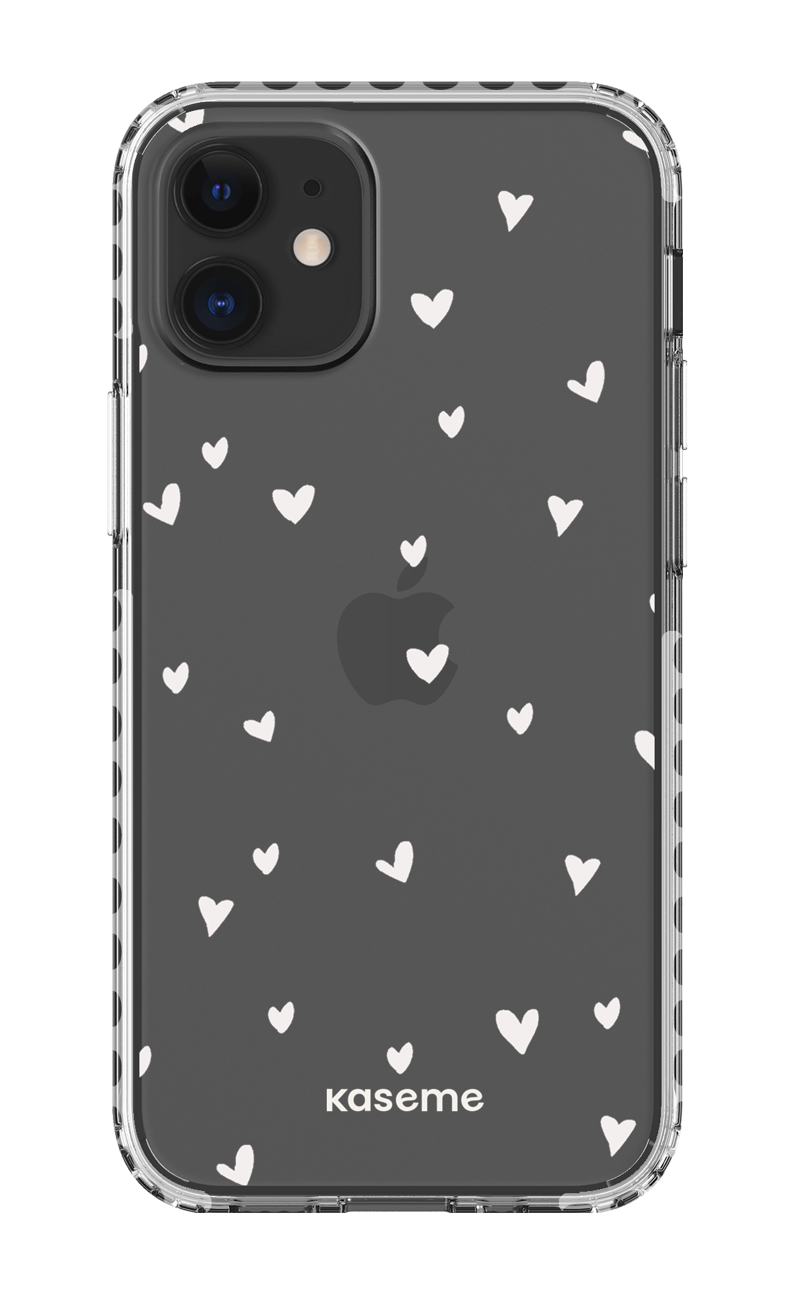 iPhone 12 Mini Clear Case - White Lovely Clear Case -