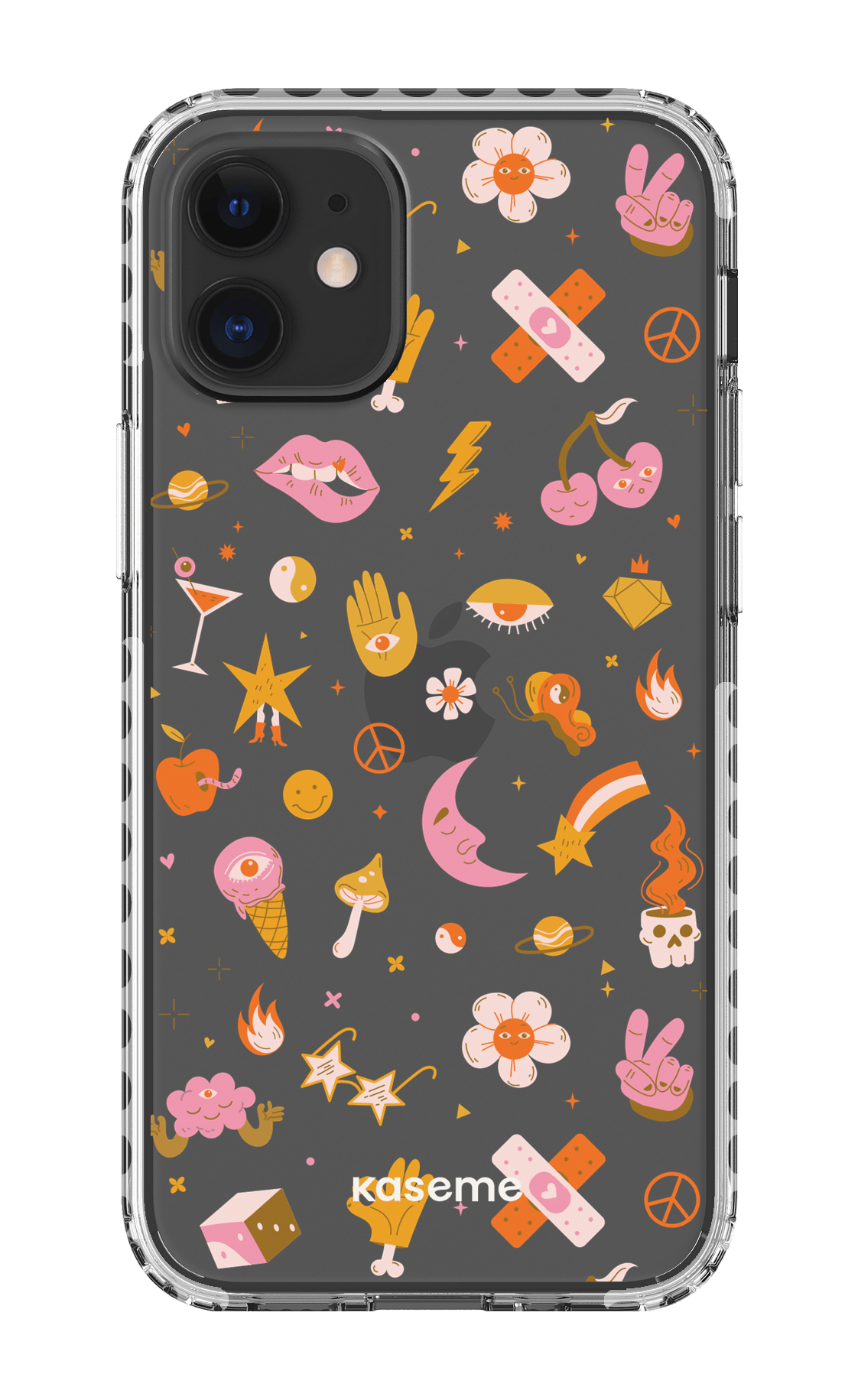 iPhone 12 Mini Clear Case - White Psycho Clear Case -