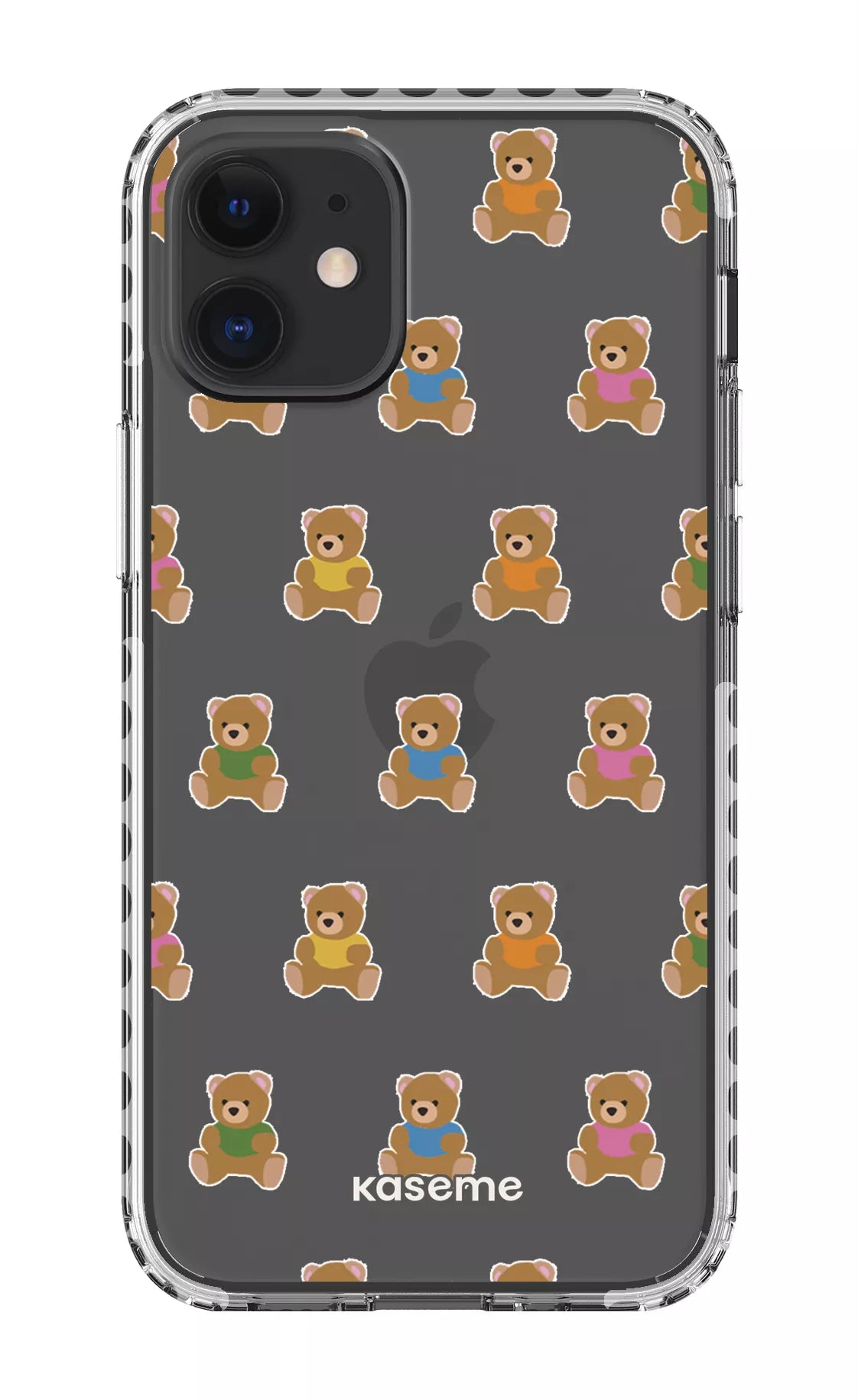 iPhone 12 Mini Clear Case - White Teddy Clear Case -