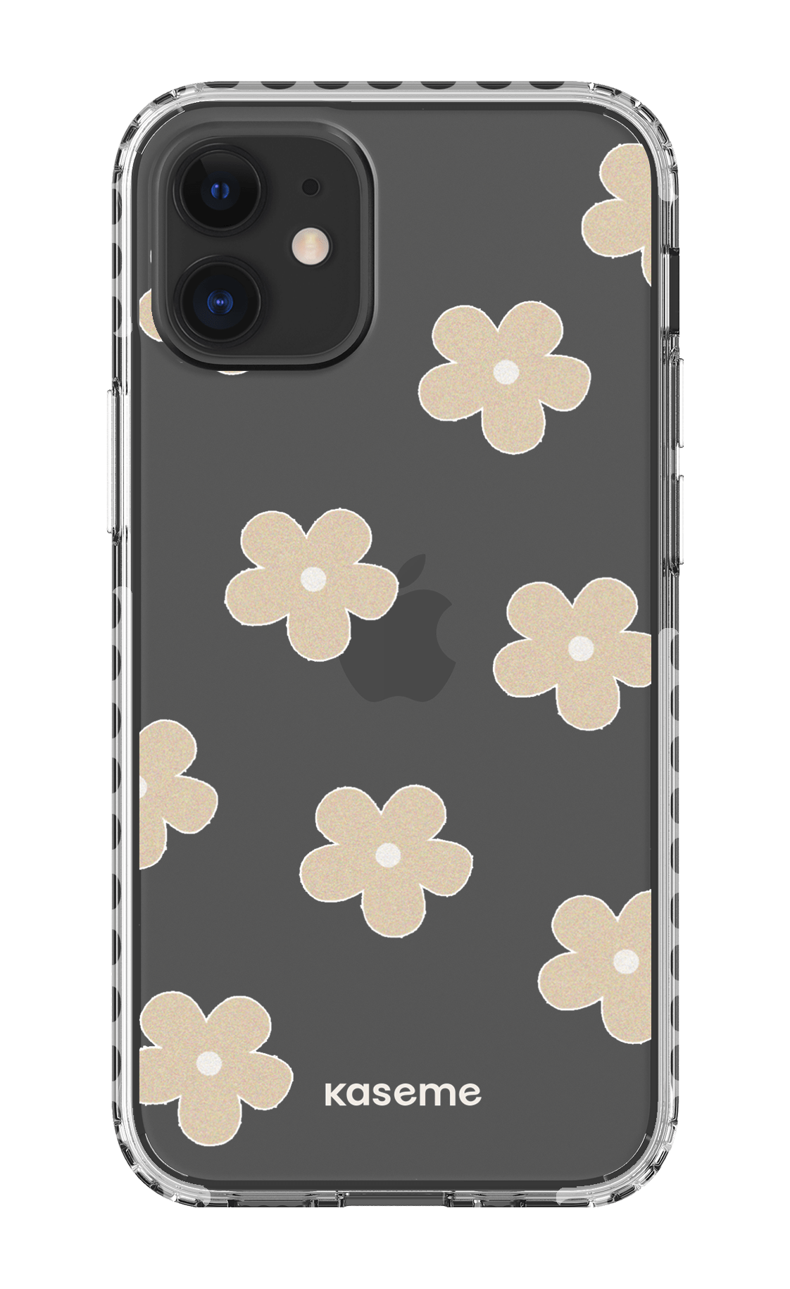 iPhone 12 Mini Clear Case - White Woodstock Beige Clear Case -