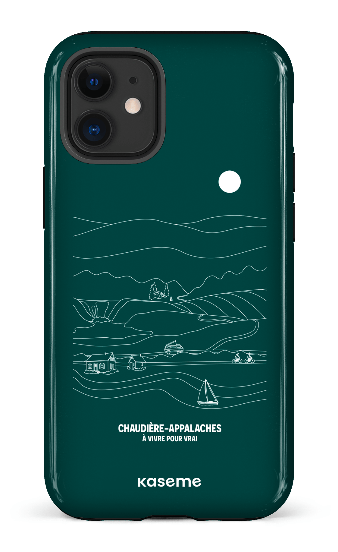 iPhone 12 Mini Tough Paysage Line Art par TCA -