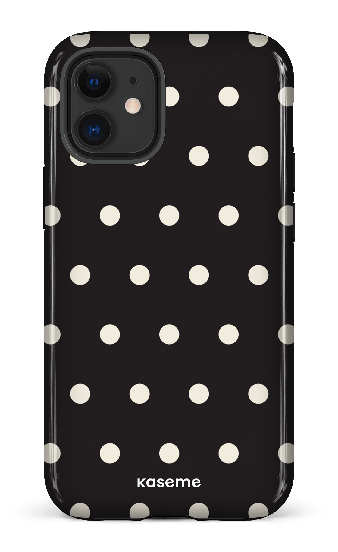 iPhone 12 Mini Tough Polka Black -