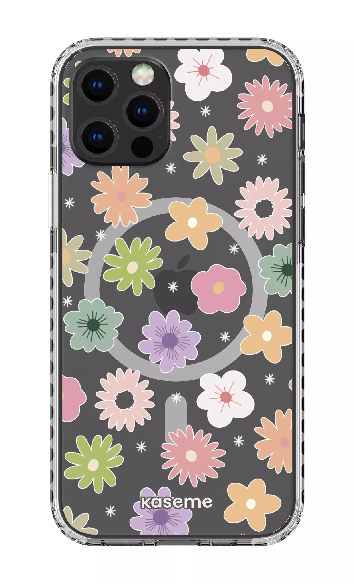 iPhone 12 Pro Clear Case Magsafe - White Adore small Clear Case -