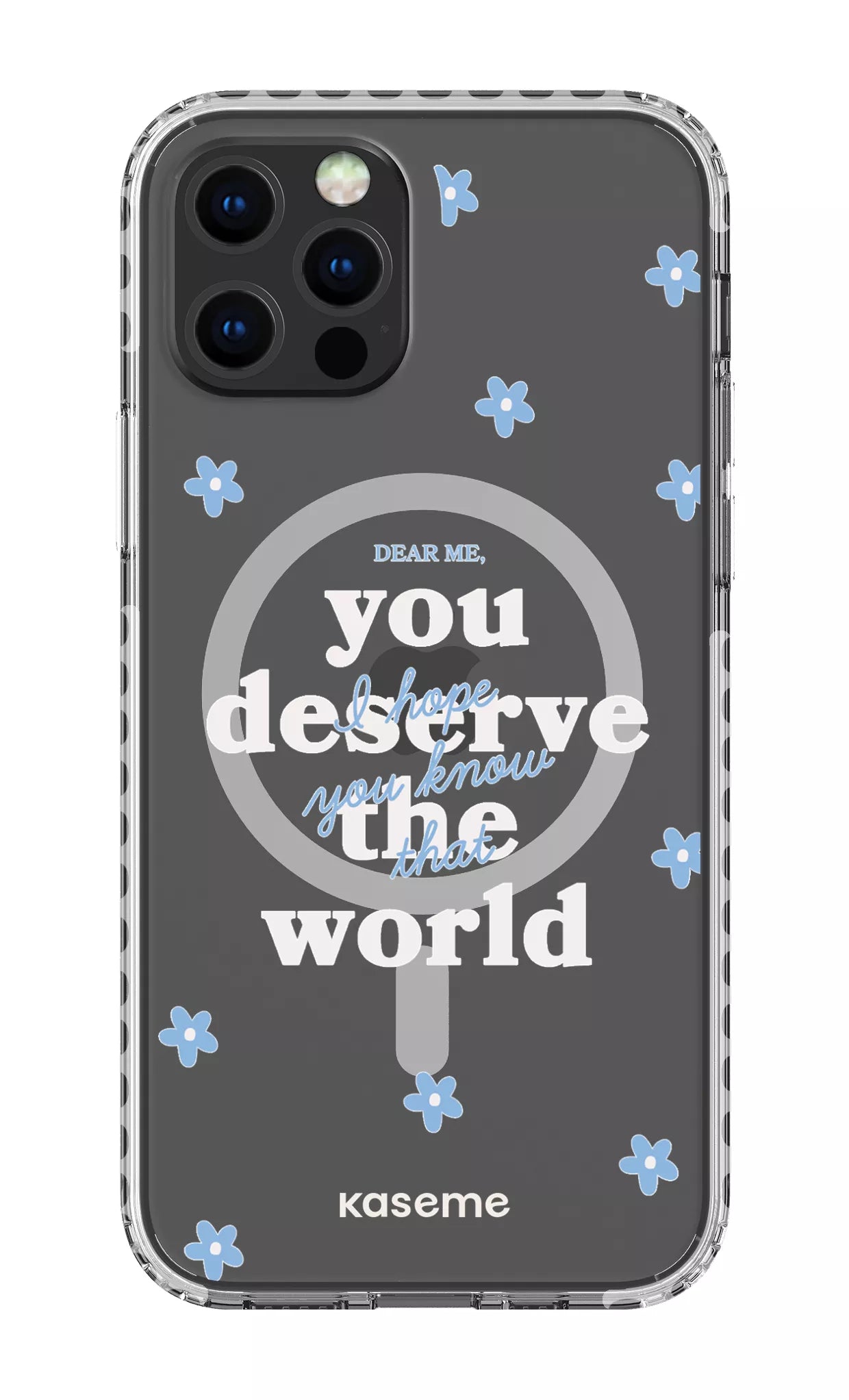 iPhone 12 Pro Clear Case Magsafe - White Dear Me Clear Case -