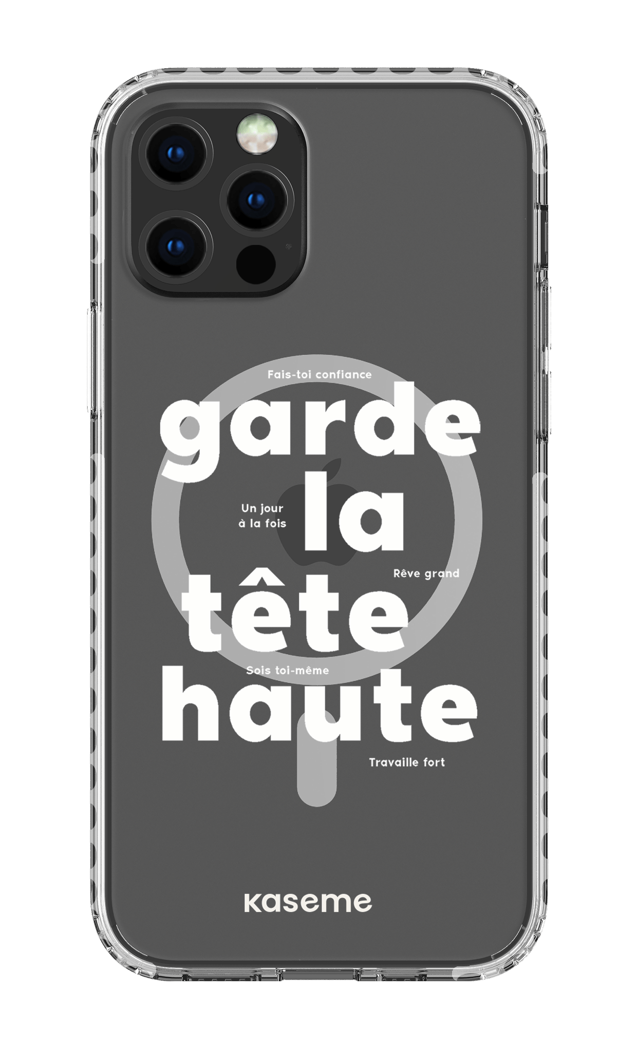 iPhone 12 Pro Clear Case Magsafe - White État d'esprit Clear Case -