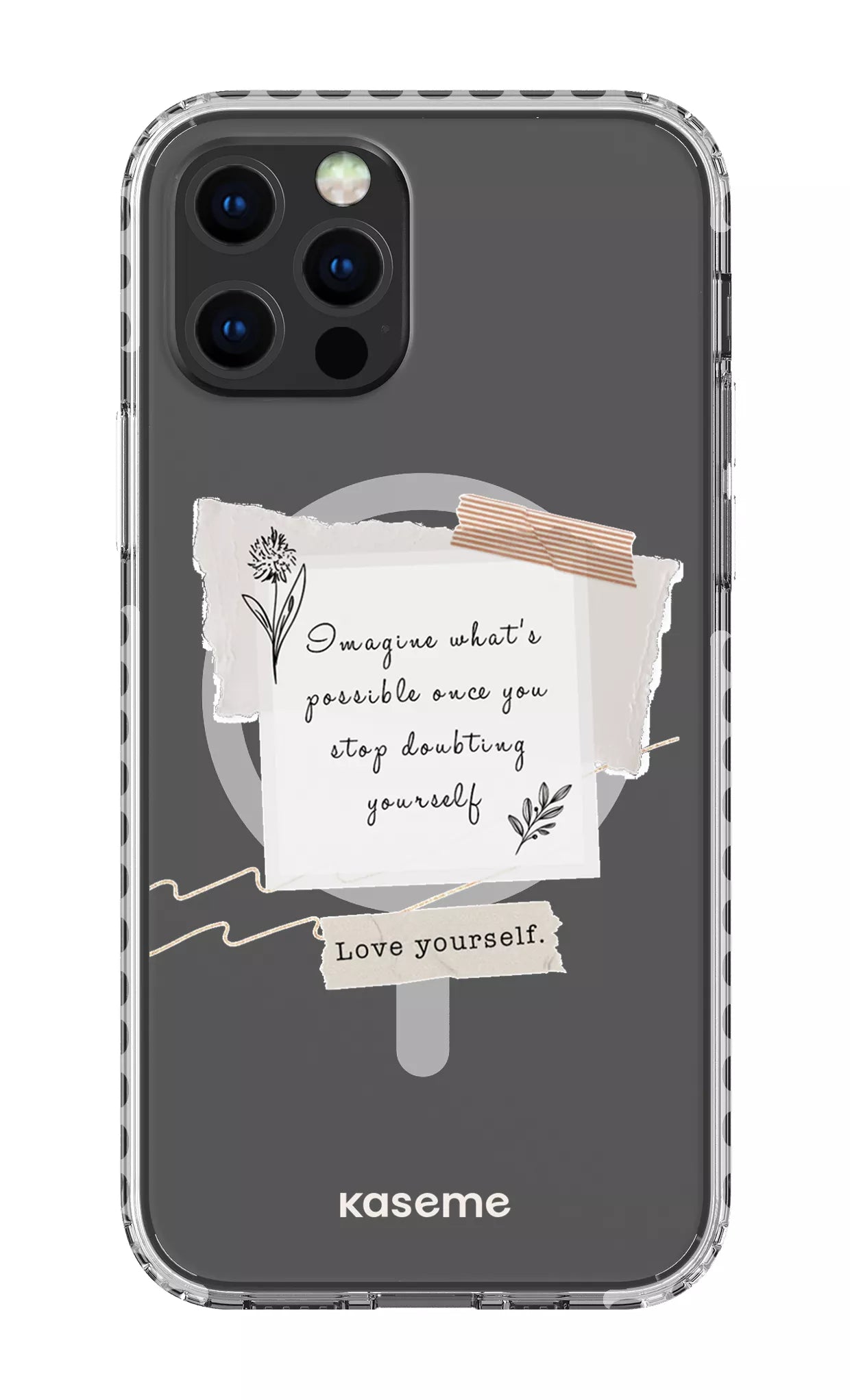 iPhone 12 Pro Clear Case Magsafe - White Faith Clear Case -