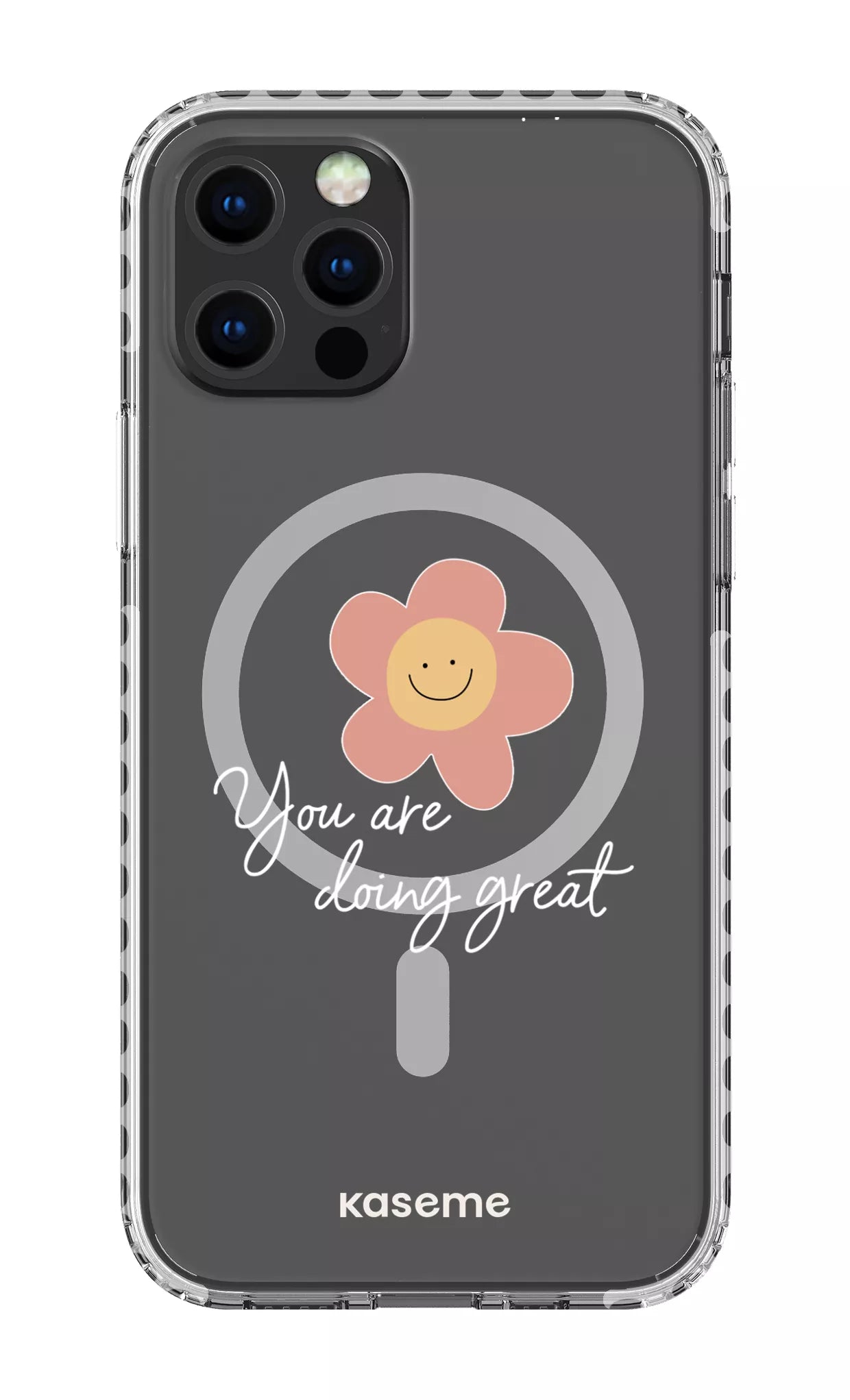 iPhone 12 Pro Clear Case Magsafe - White Keep going Clear Case -