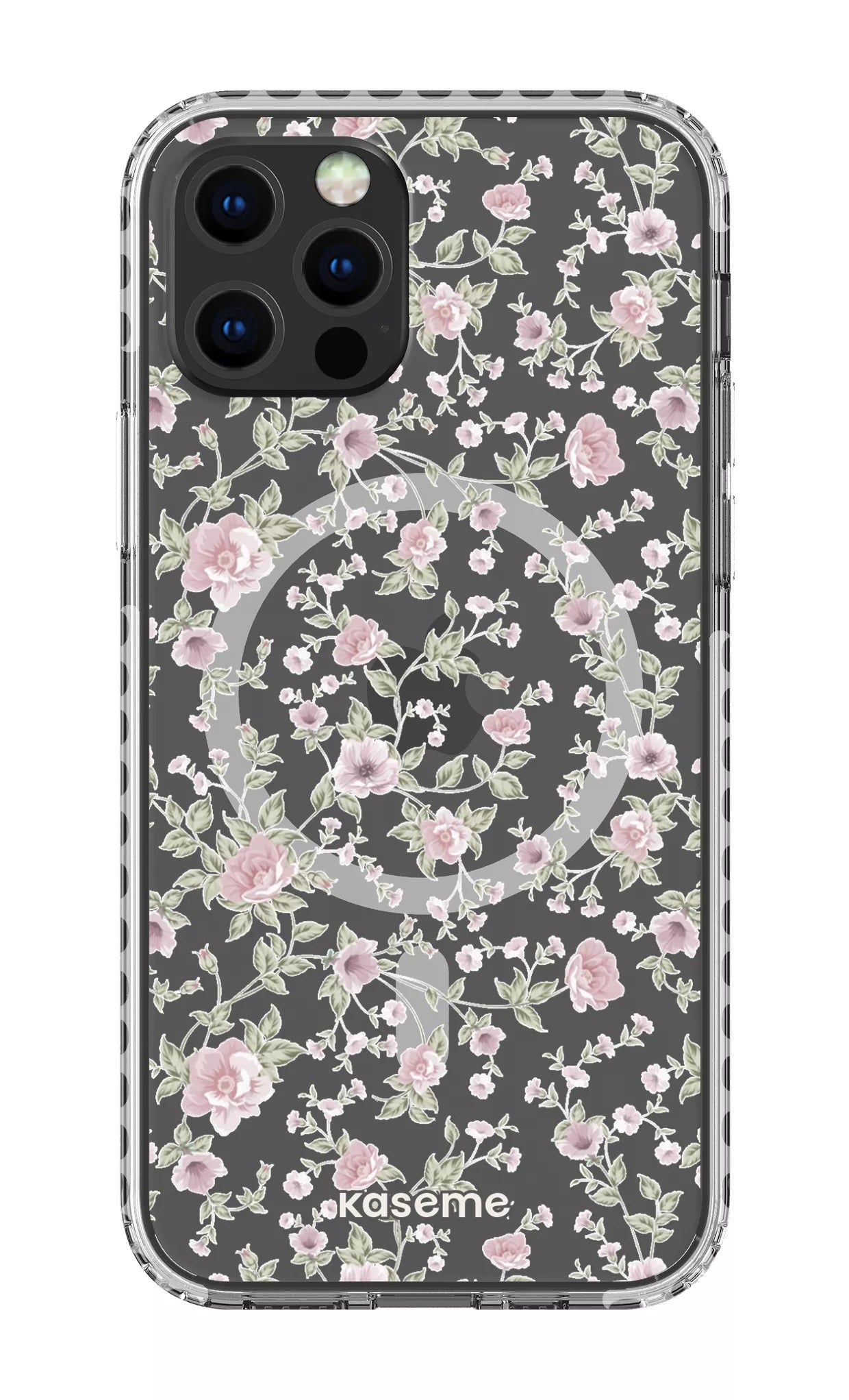 iPhone 12 Pro Clear Case Magsafe - White La Vie en Rose Clear Case -