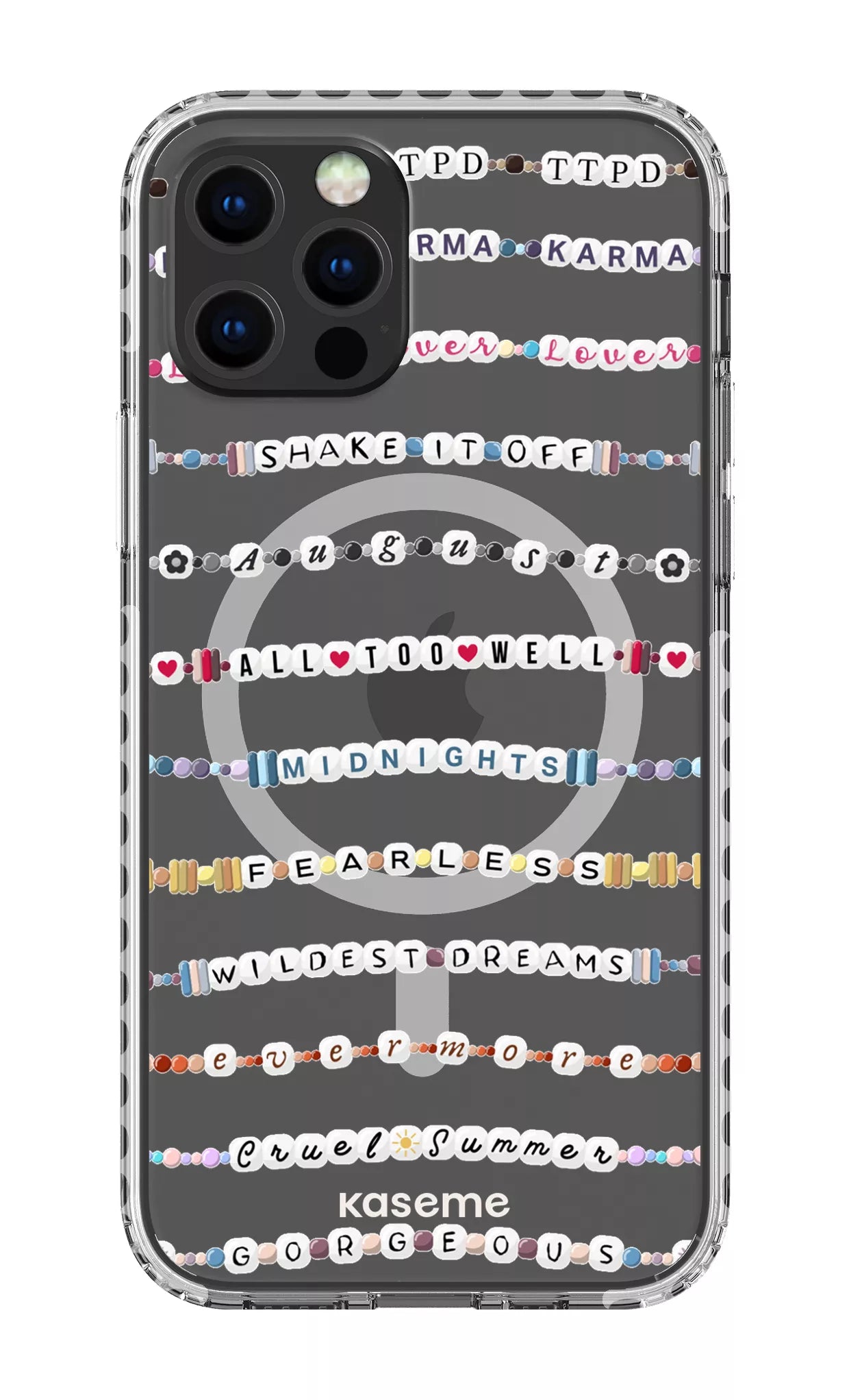 iPhone 12 Pro Clear Case Magsafe - White Love Story Clear Case -