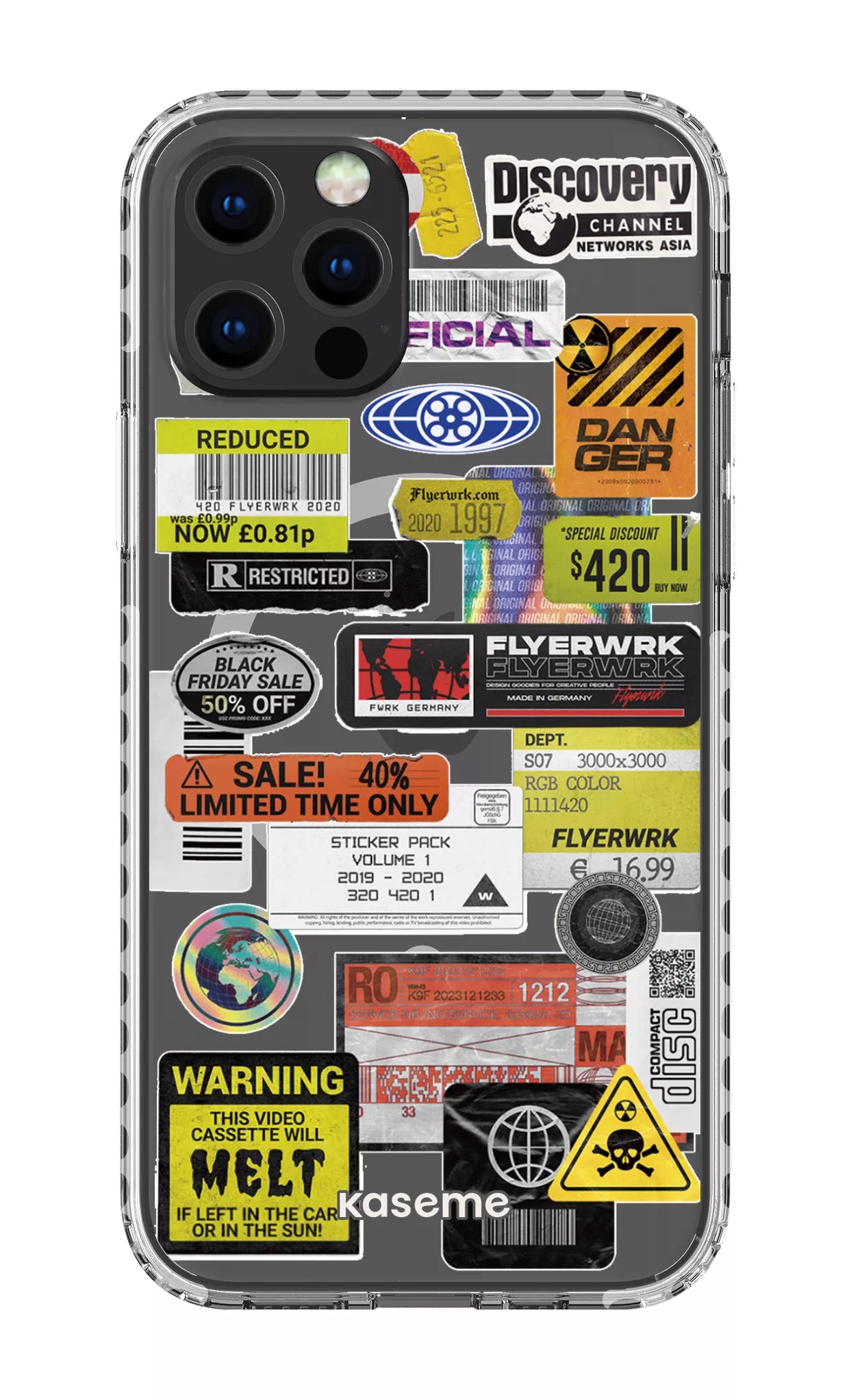 iPhone 12 Pro Clear Case Magsafe - White Melt Clear Case -