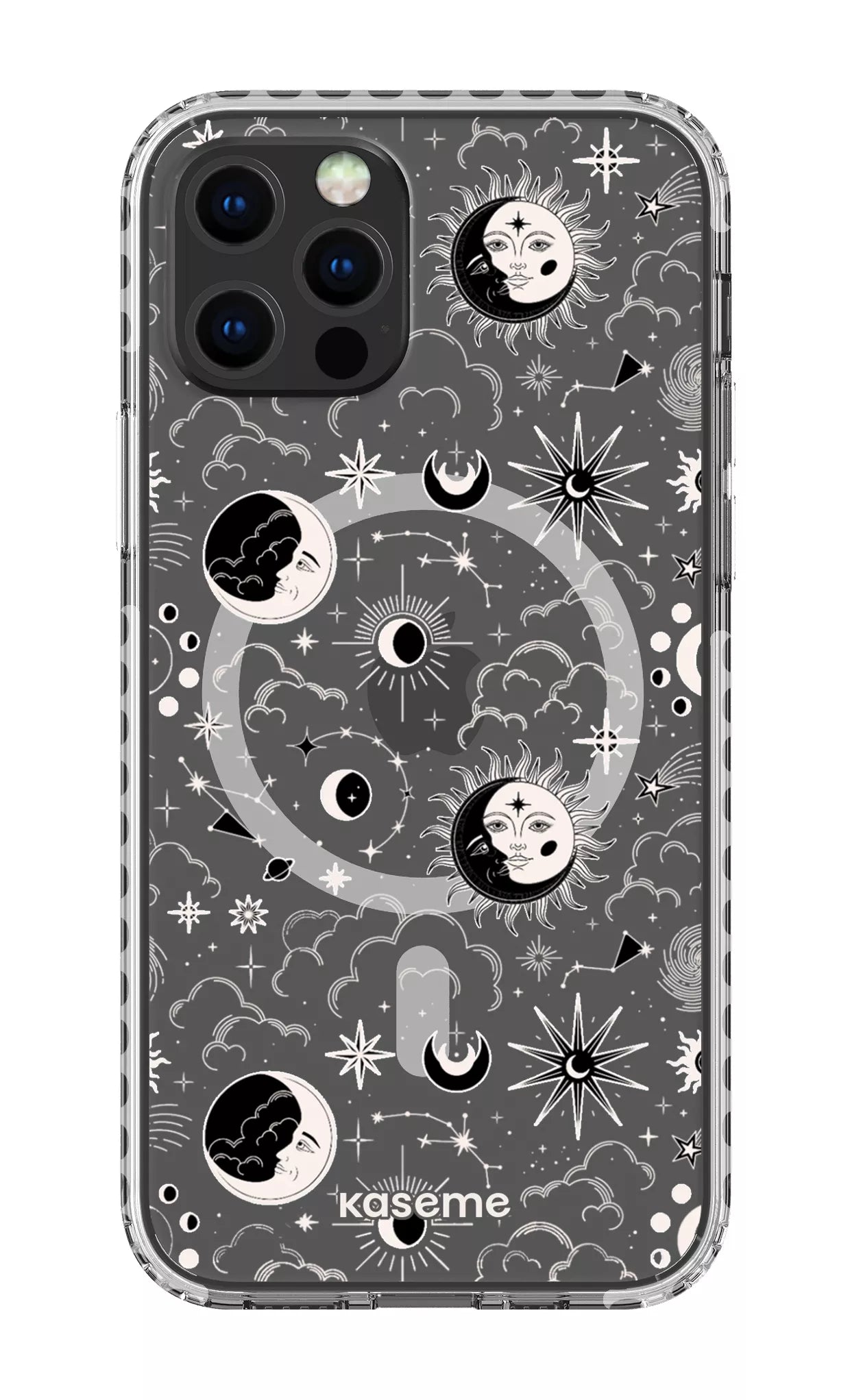 iPhone 12 Pro Clear Case Magsafe - White Milky Way White Clear Case -