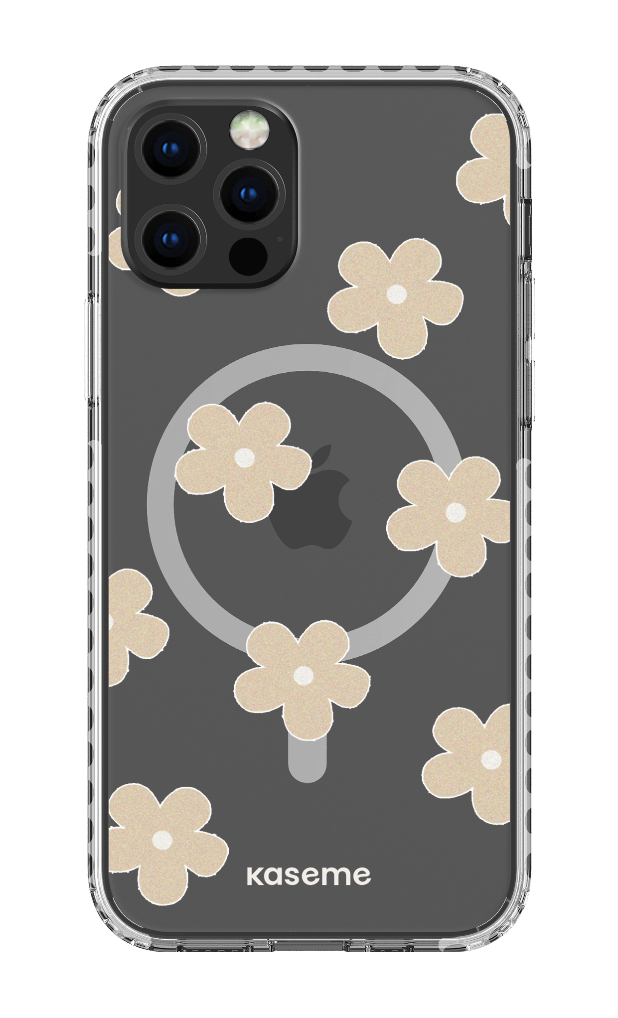 iPhone 12 Pro Clear Case Magsafe - White Woodstock Beige Clear Case -