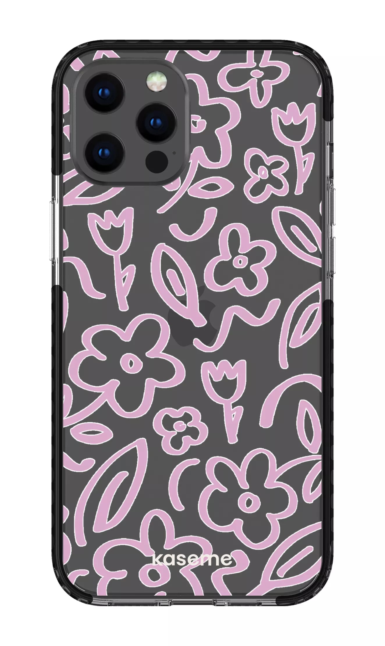 iPhone 12 Pro Max Clear Case - Black Brooklyn pink Clear Case -