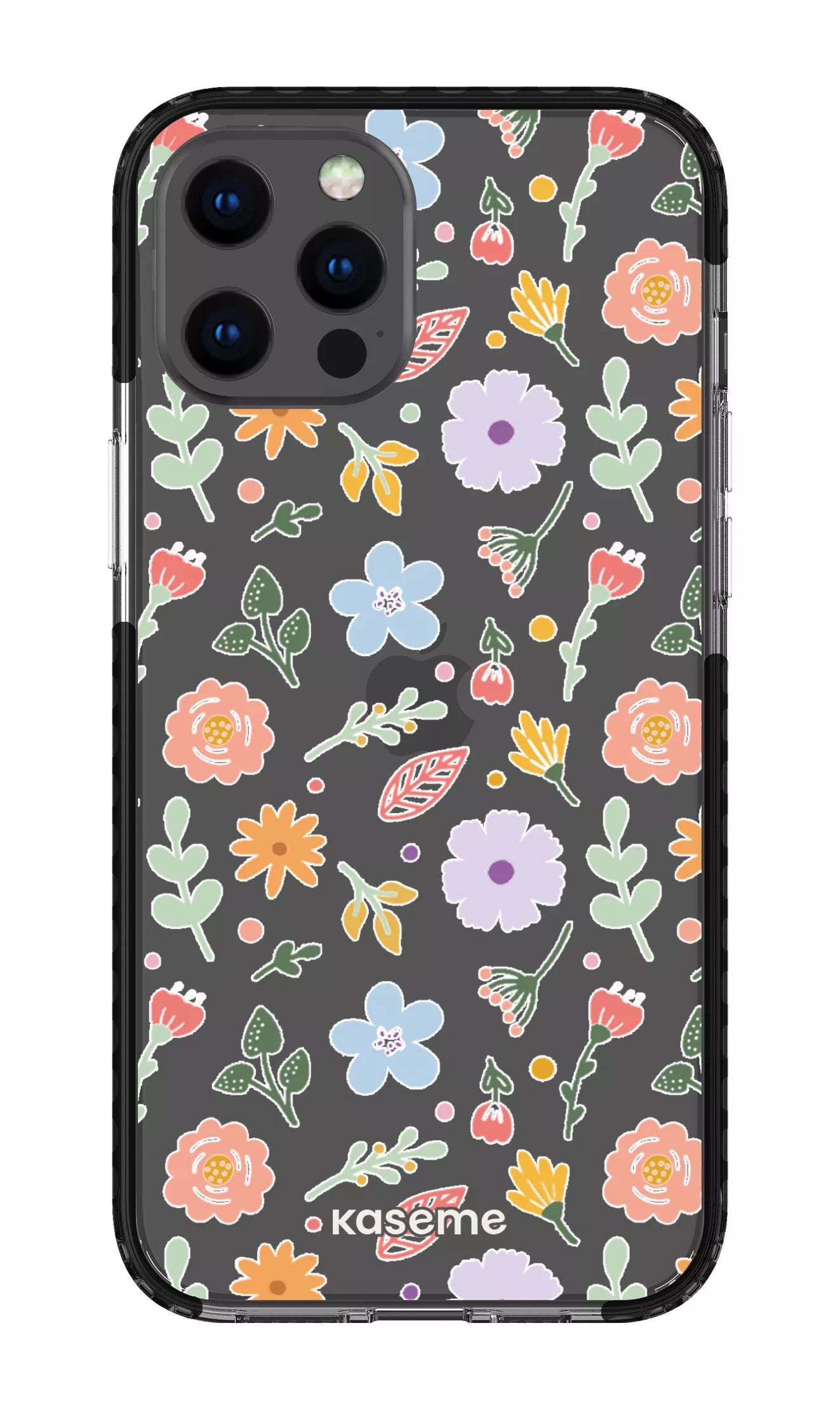 iPhone 12 Pro Max Clear Case - Black Charm Clear Case -