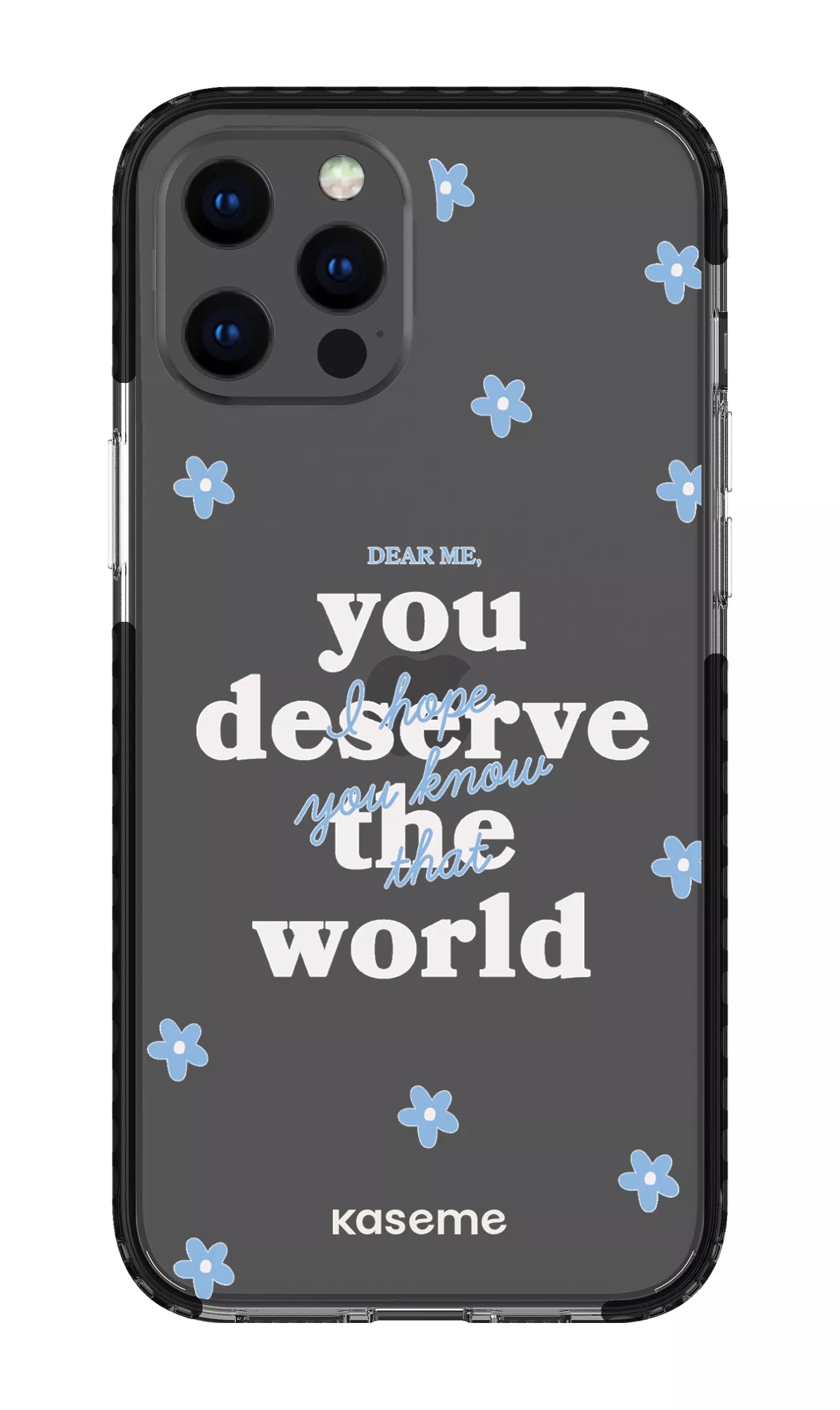 iPhone 12 Pro Max Clear Case - Black Dear Me Clear Case -