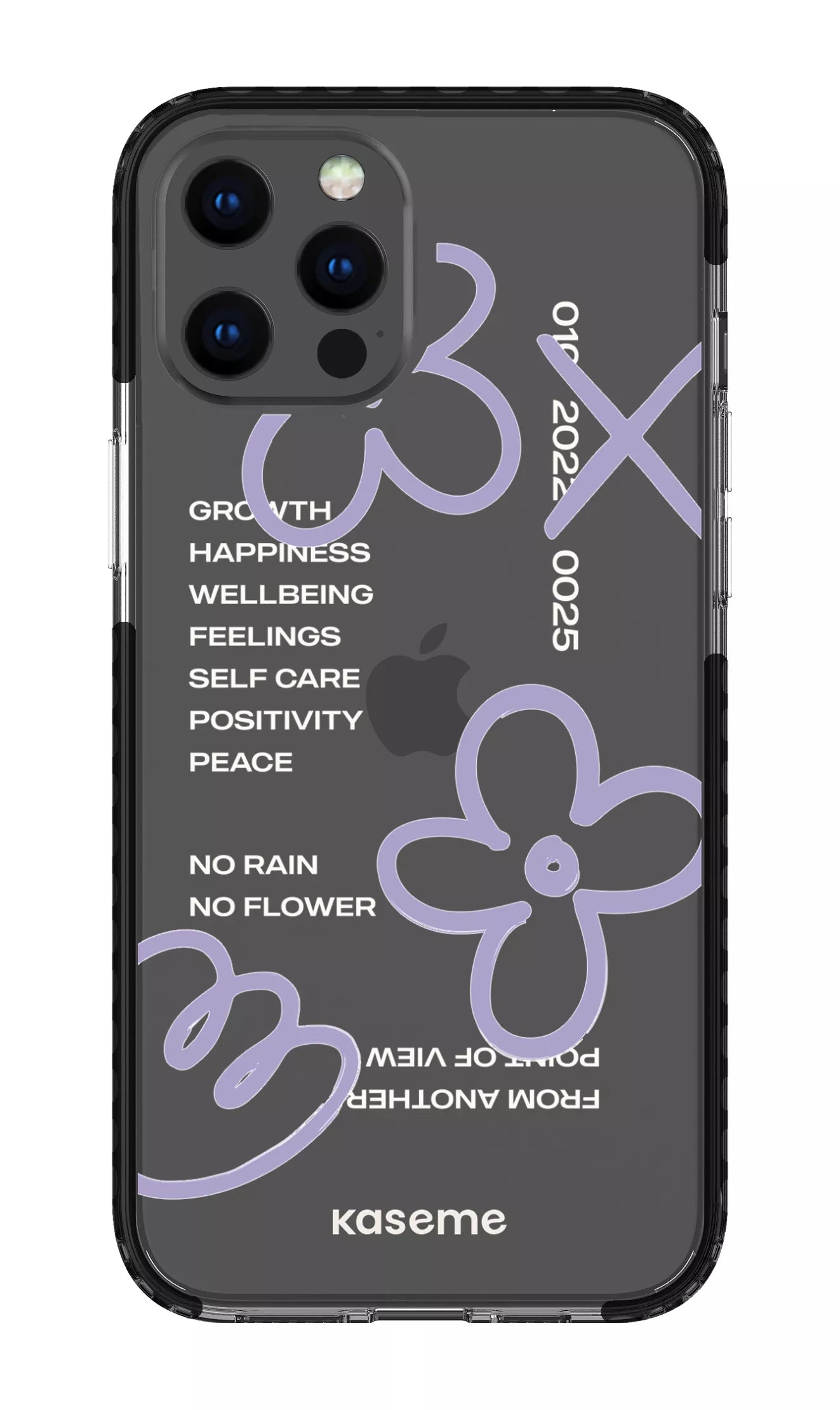 iPhone 12 Pro Max Clear Case - Black Feelings purple Clear Case -