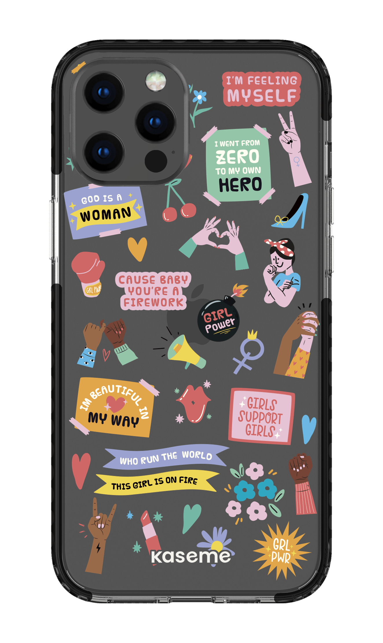 iPhone 12 Pro Max Clear Case - Black Girl Boss Clear Case -