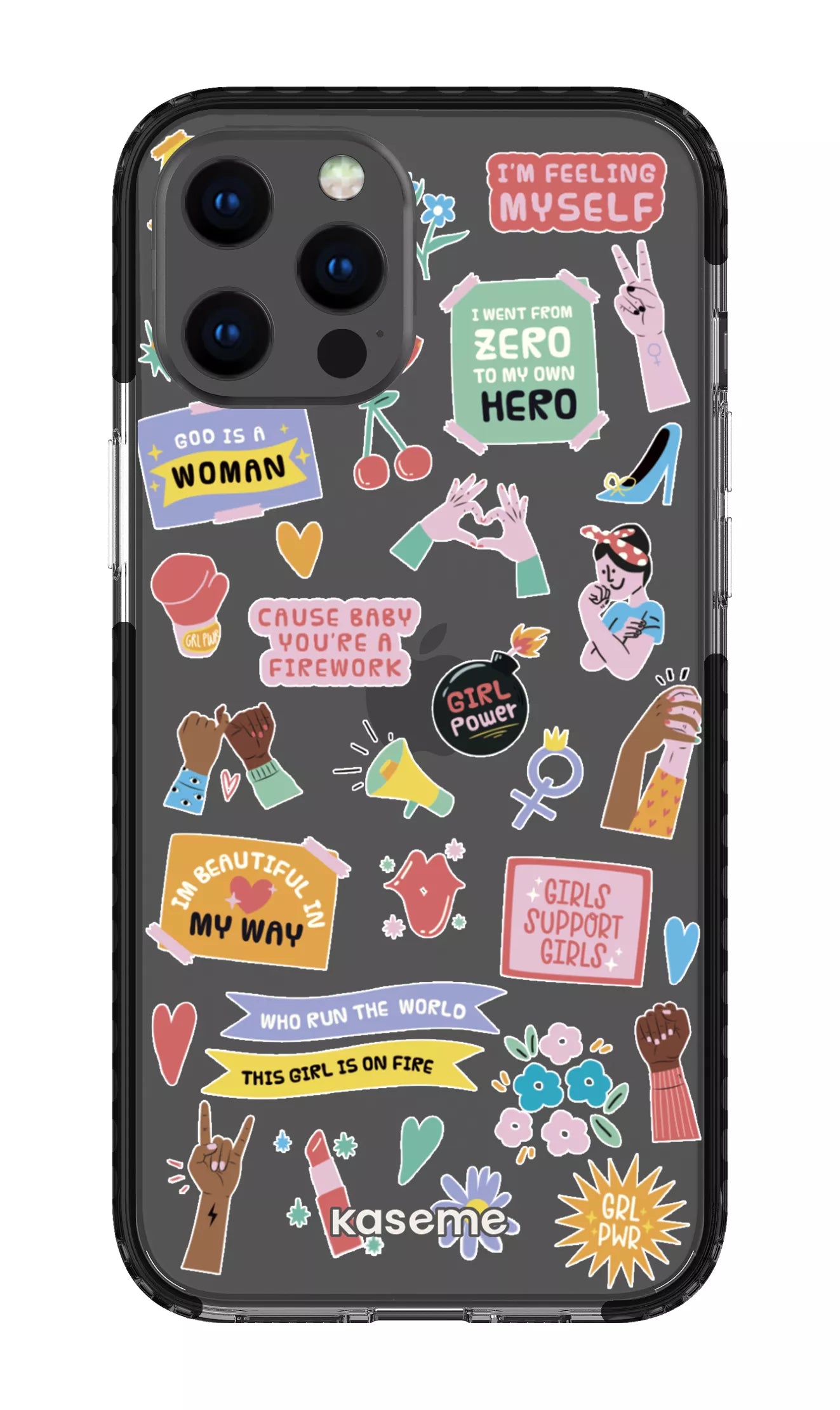 iPhone 12 Pro Max Clear Case - Black Girl Boss Clear Case -