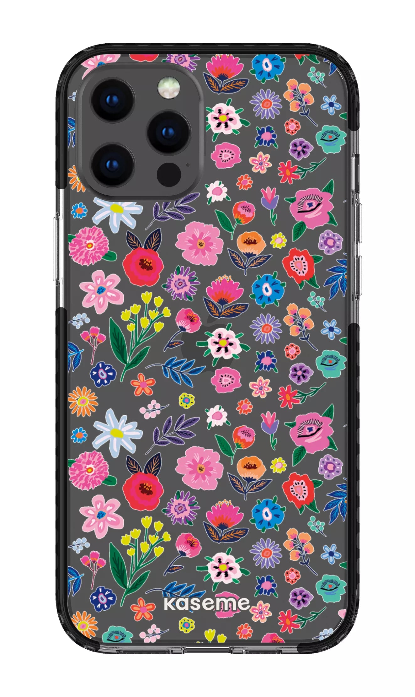 iPhone 12 Pro Max Clear Case - Black Hallucinate Clear Case -