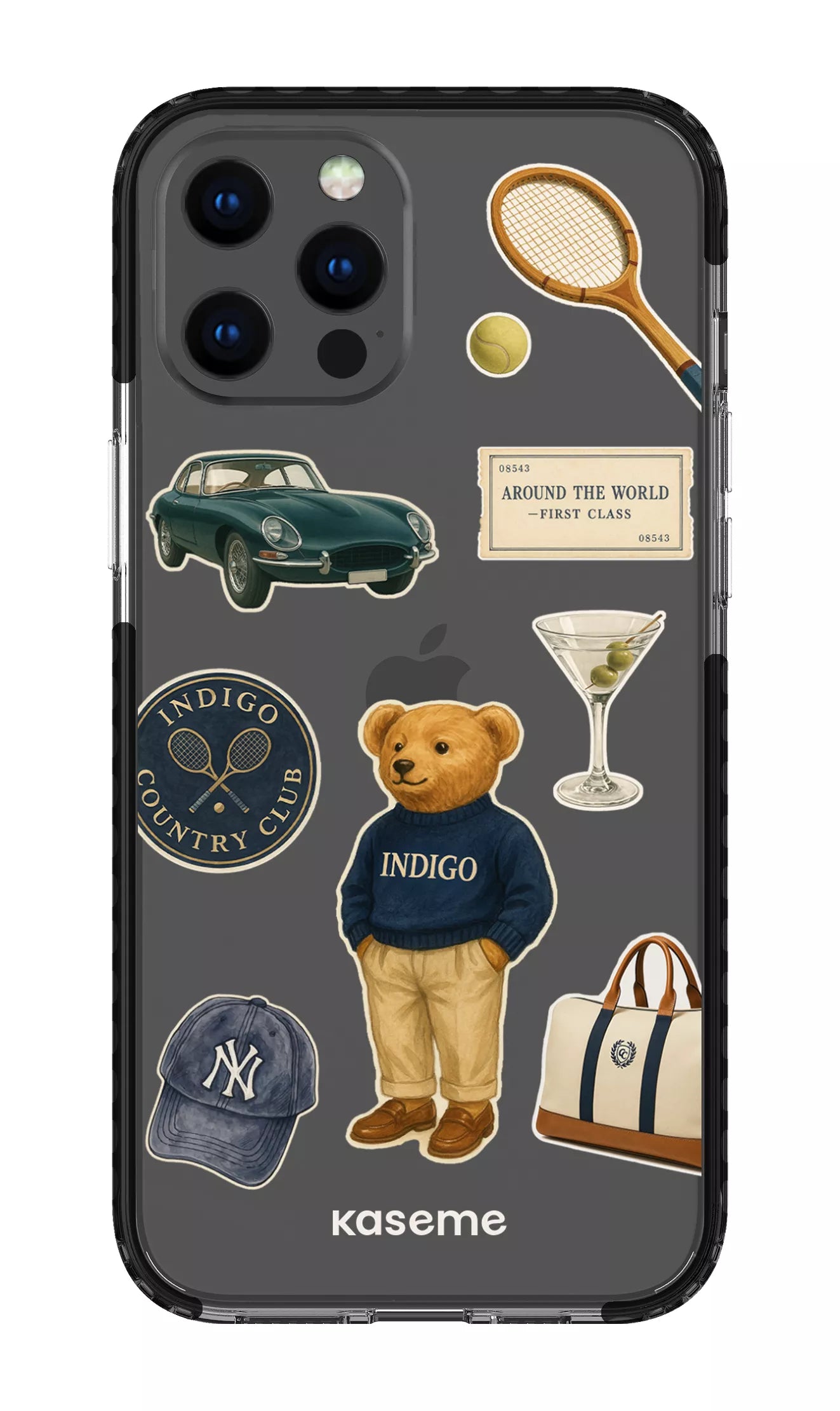 iPhone 12 Pro Max Clear Case - Black Kingsley Clear Case -
