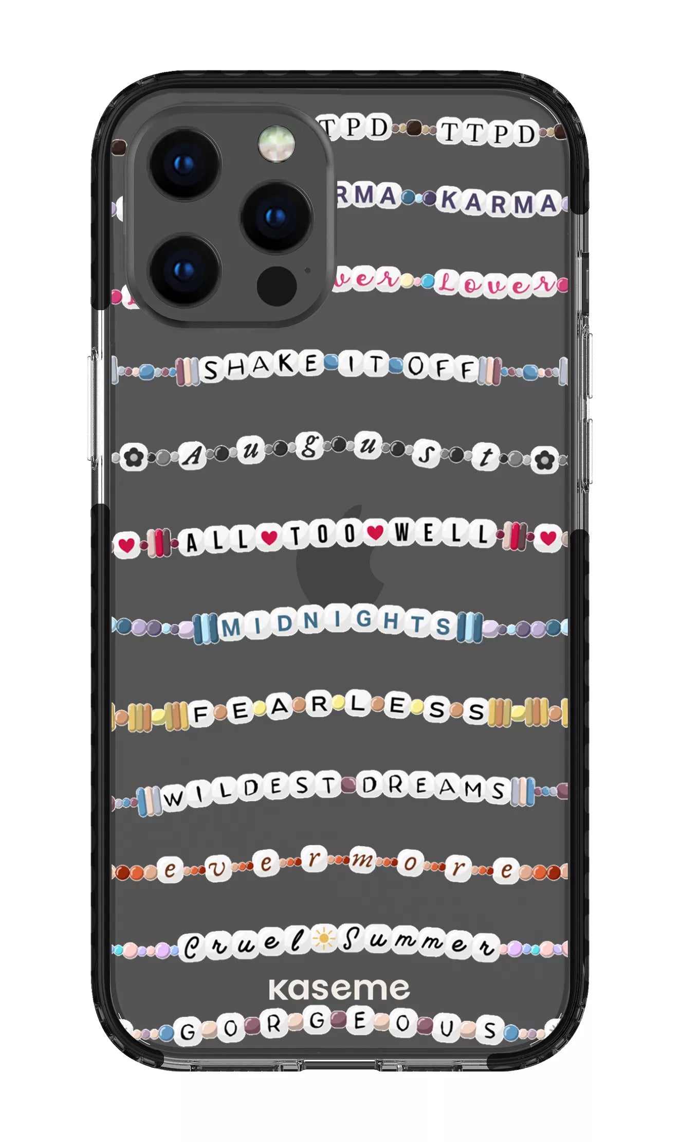 iPhone 12 Pro Max Clear Case - Black Love Story Clear Case -