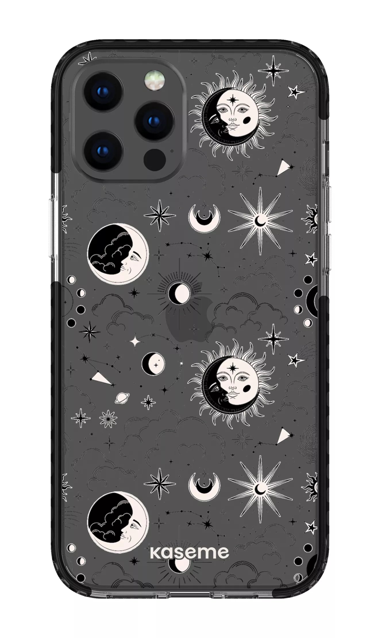 iPhone 12 Pro Max Clear Case - Black Milky Way Black Clear Case -