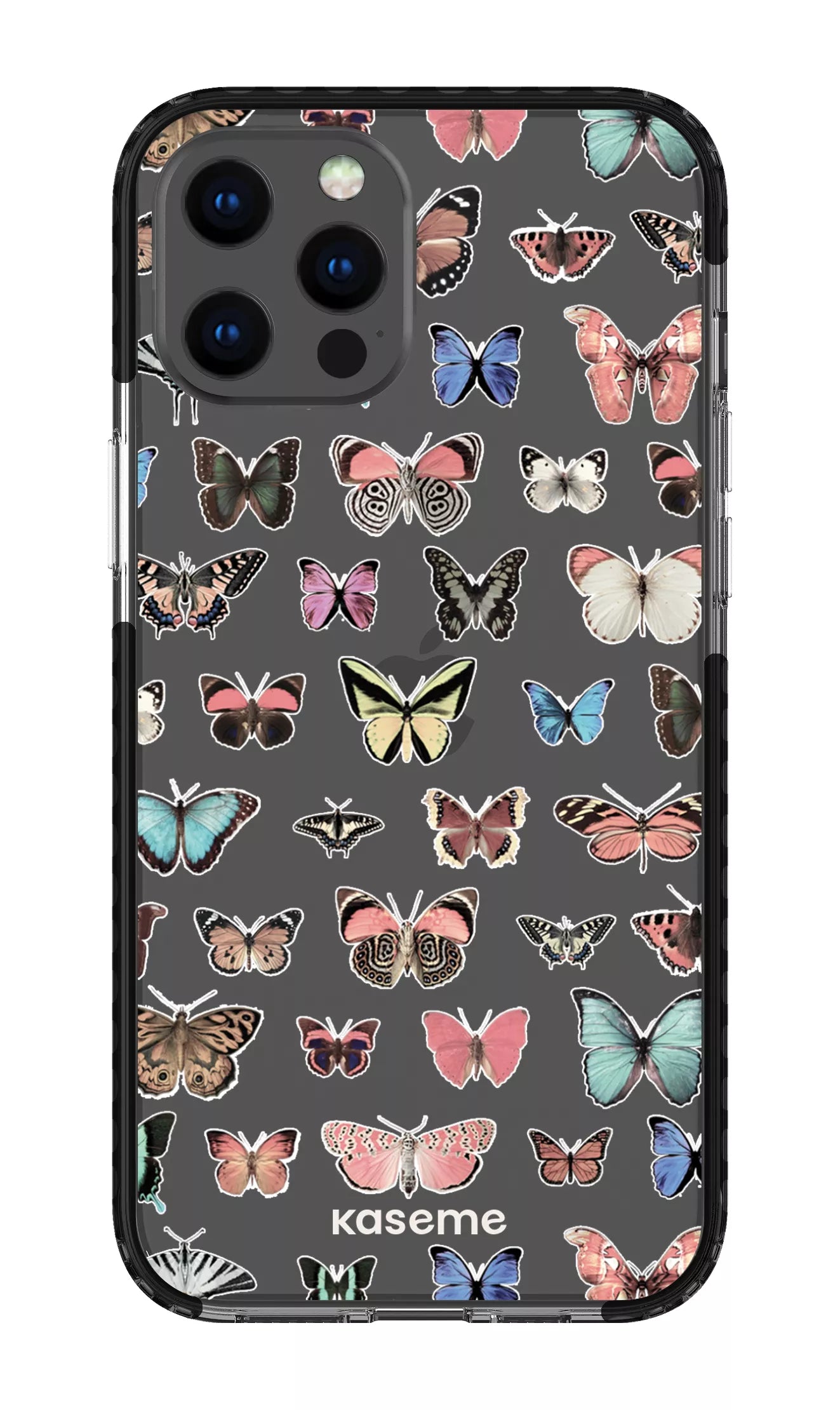 iPhone 12 Pro Max Clear Case - Black Paloma Clear Case -