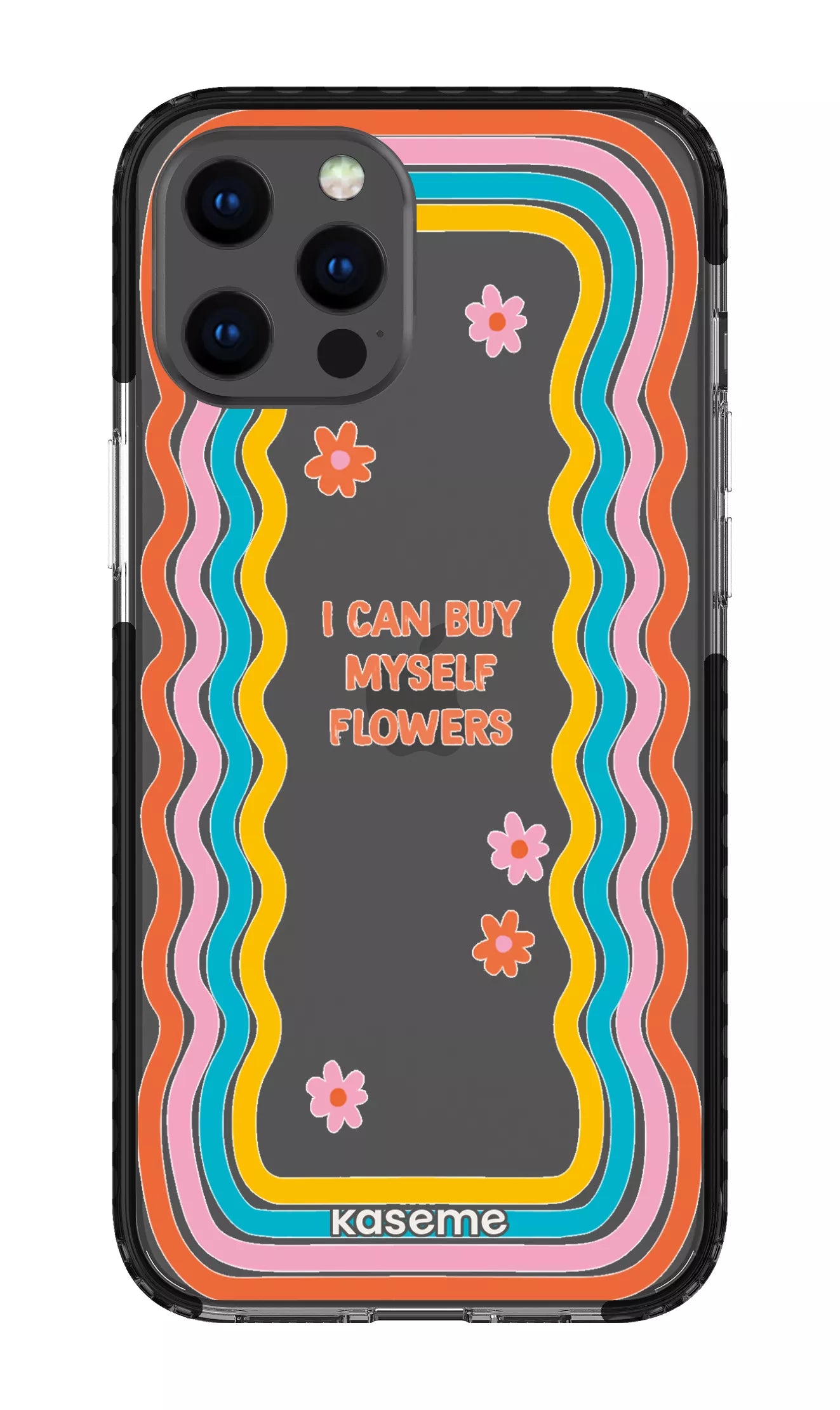 iPhone 12 Pro Max Clear Case - Black She Can Clear Case -