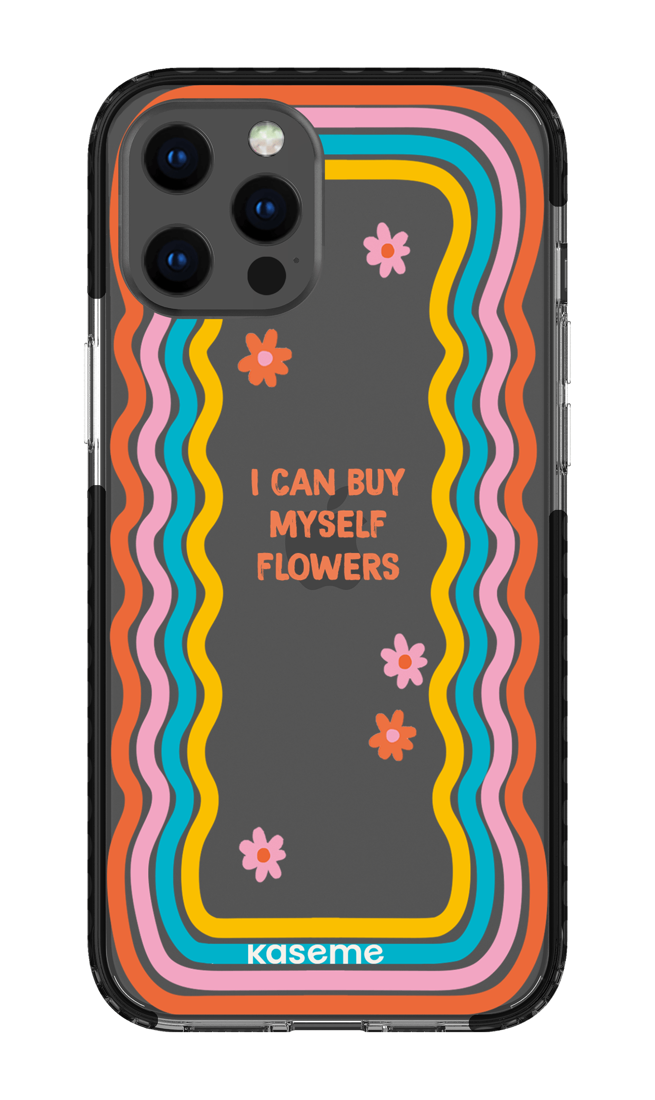 iPhone 12 Pro Max Clear Case - Black She Can Clear Case -