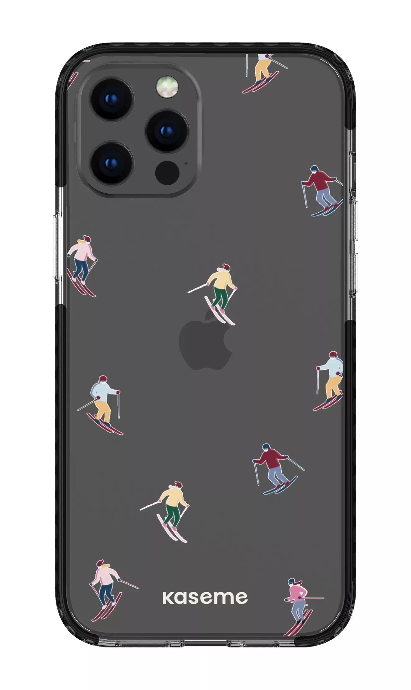 iPhone 12 Pro Max Clear Case - Black Slope Clear Case -