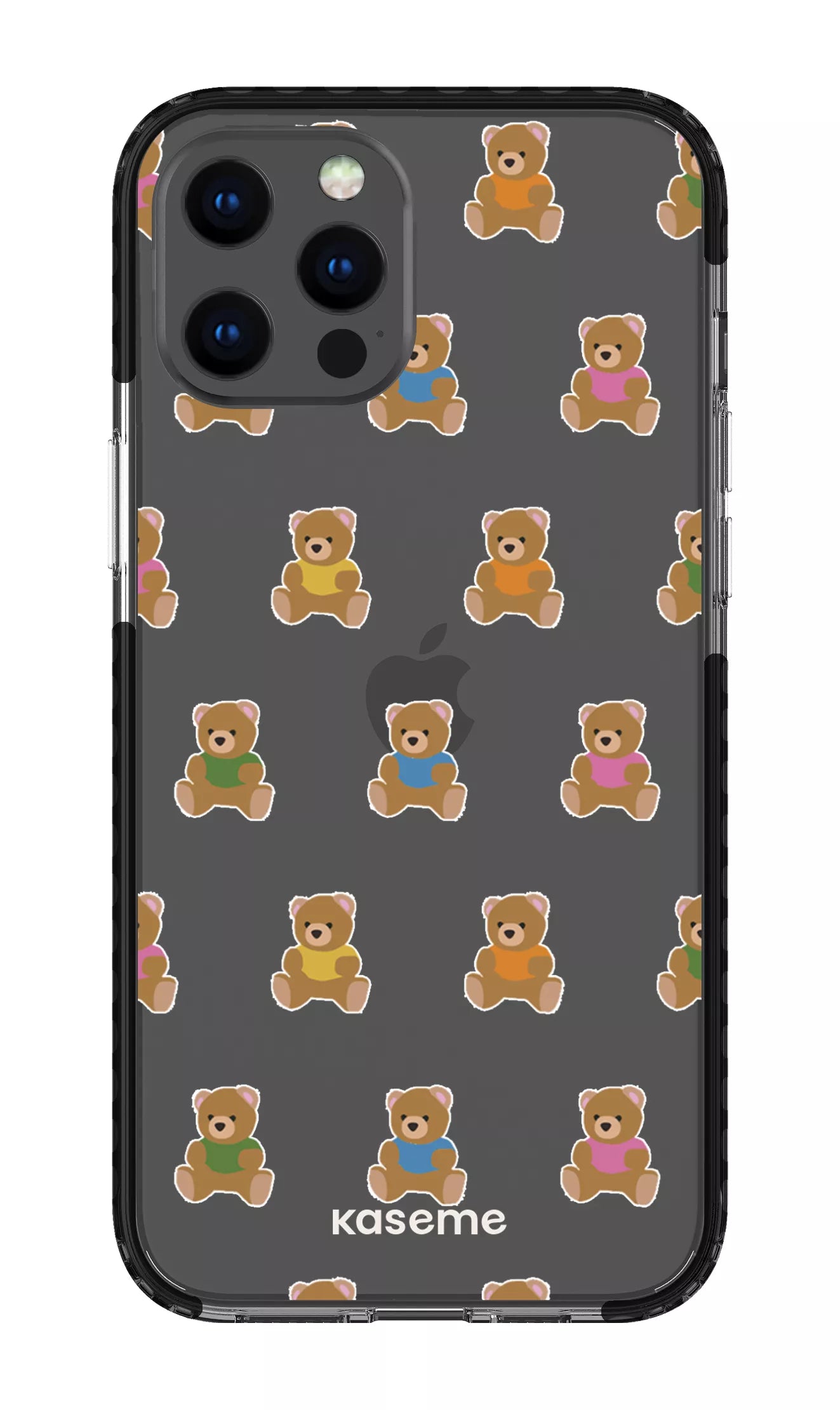 iPhone 12 Pro Max Clear Case - Black Teddy Clear Case -