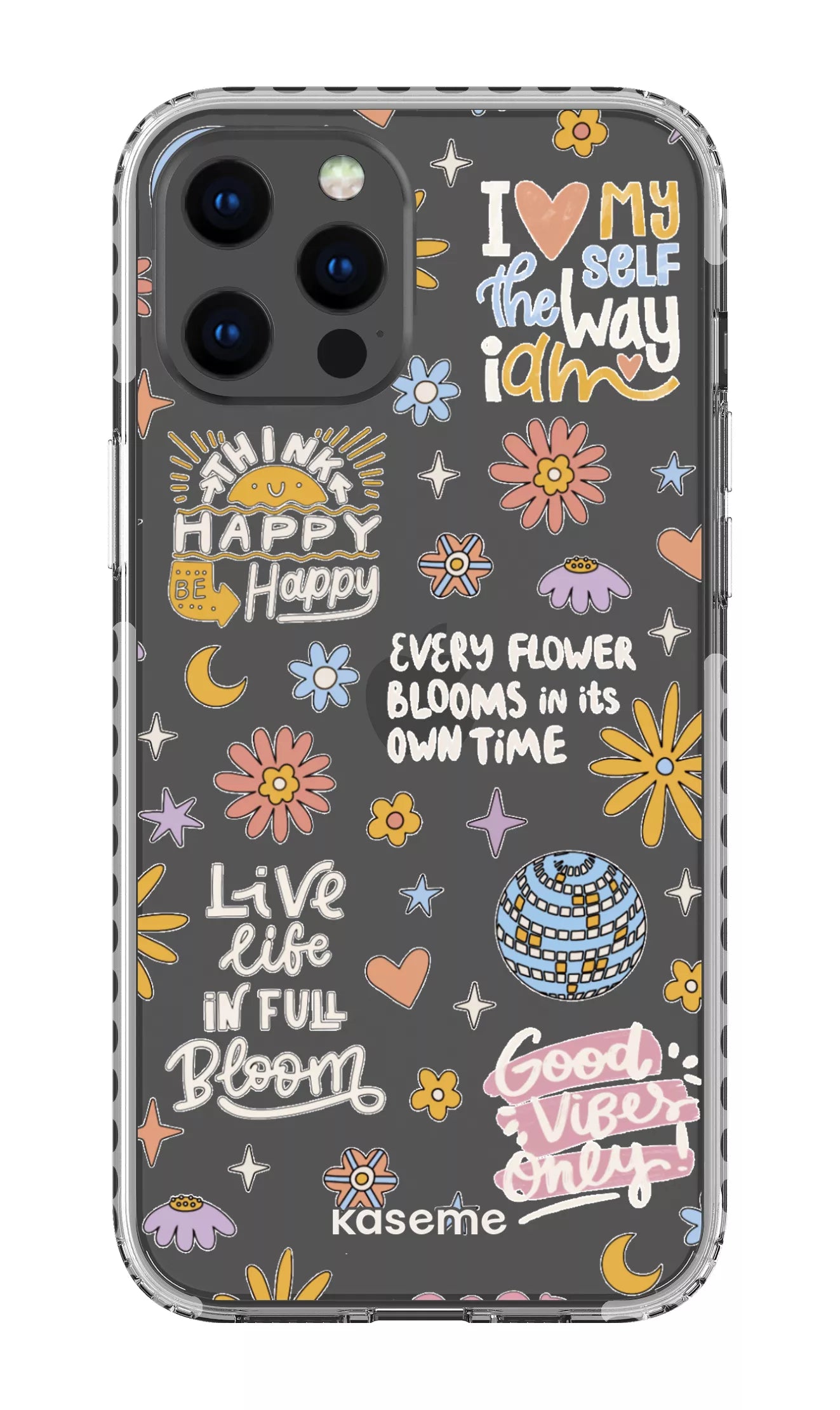 iPhone 12 Pro Max Clear Case - White Candid Clear Case -