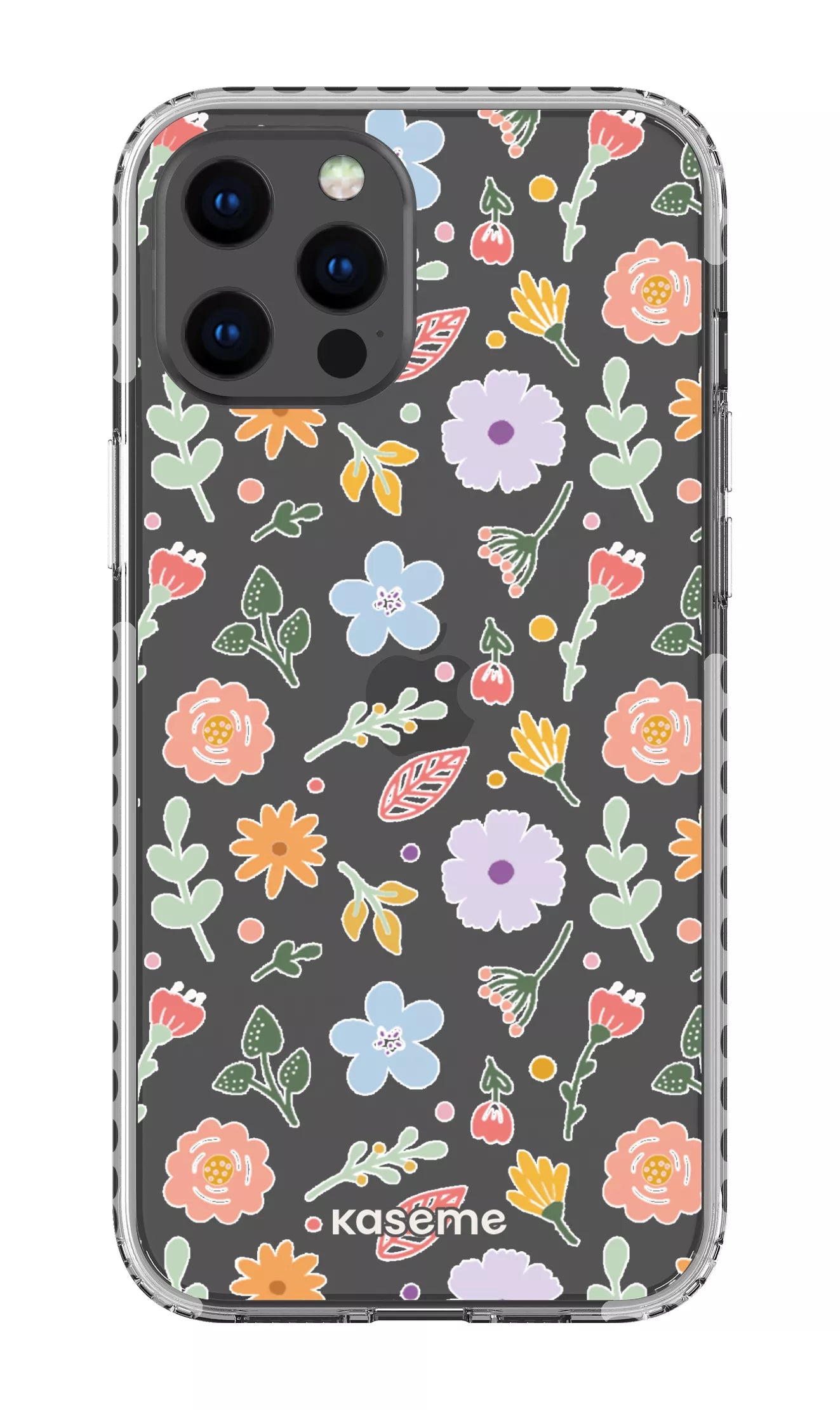 iPhone 12 Pro Max Clear Case - White Charm Clear Case -