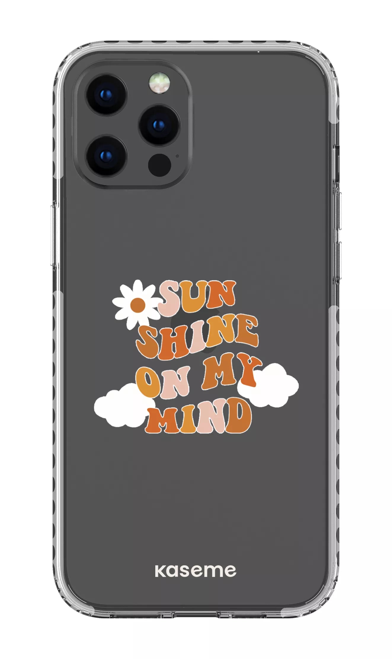 iPhone 12 Pro Max Clear Case - White Cheerful Clear Case -