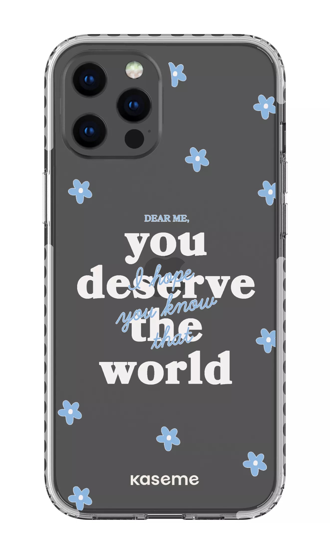 iPhone 12 Pro Max Clear Case - White Dear Me Clear Case -