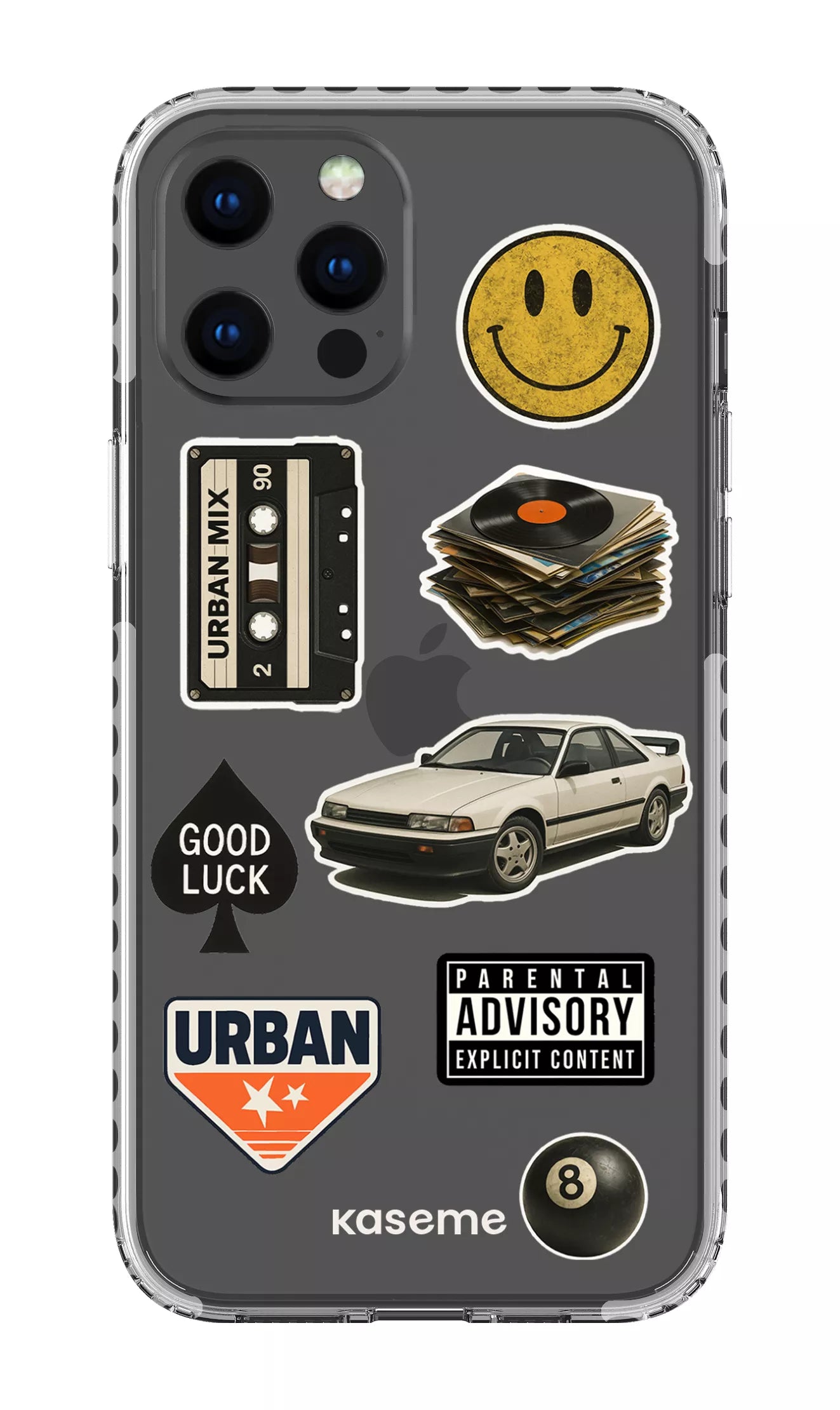 iPhone 12 Pro Max Clear Case - White Downtown Clear Case -
