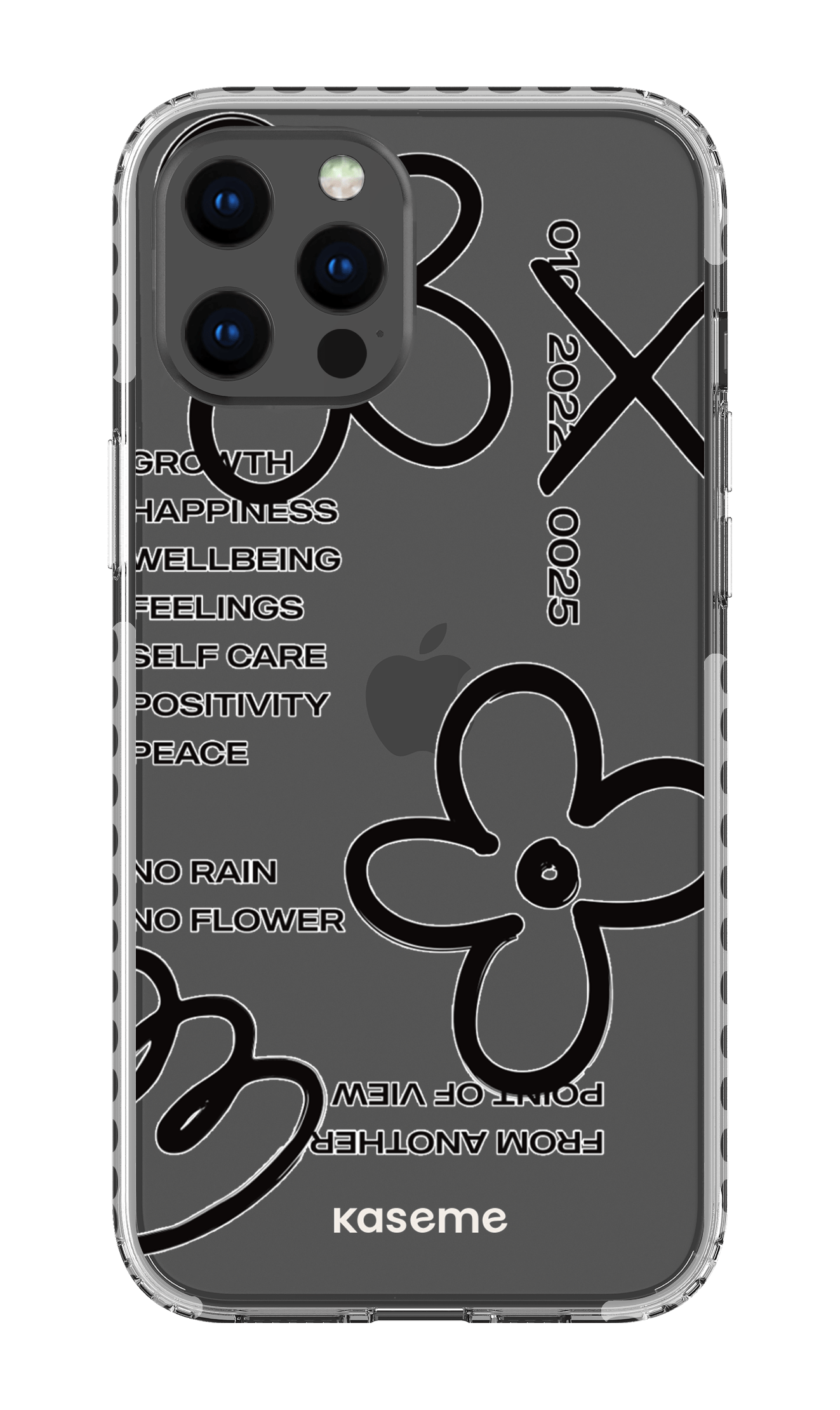 iPhone 12 Pro Max Clear Case - White Feelings black Clear Case -