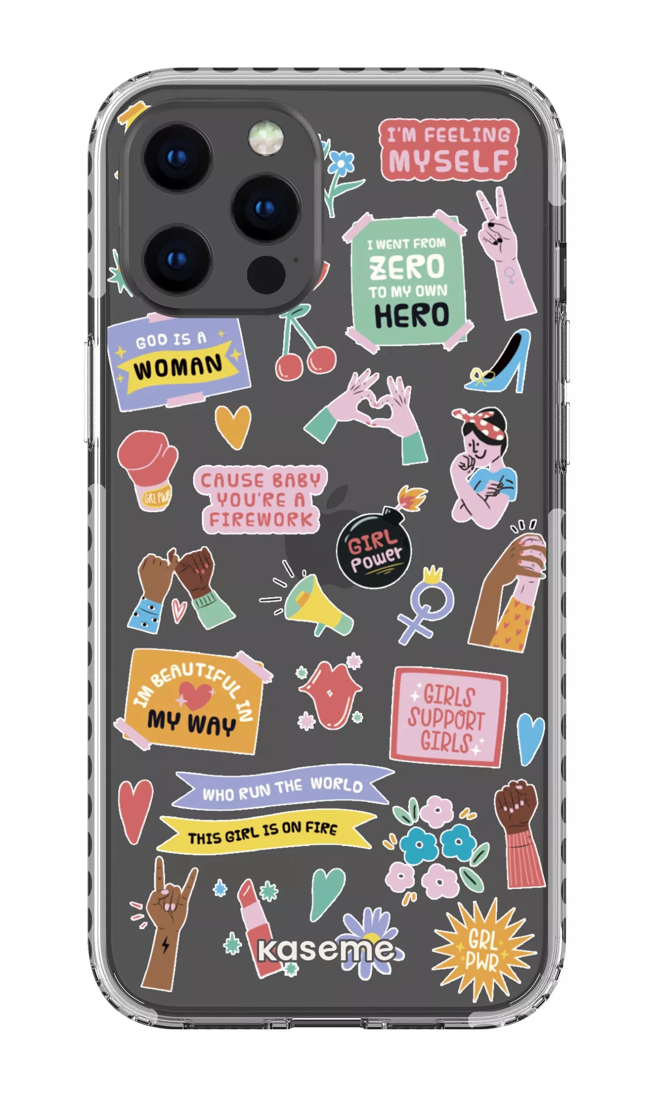 iPhone 12 Pro Max Clear Case - White Girl Boss Clear Case -