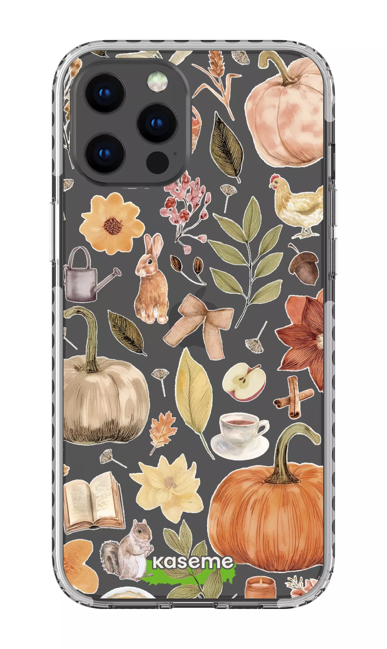 iPhone 12 Pro Max Clear Case - White Harvest Hues Clear Case -