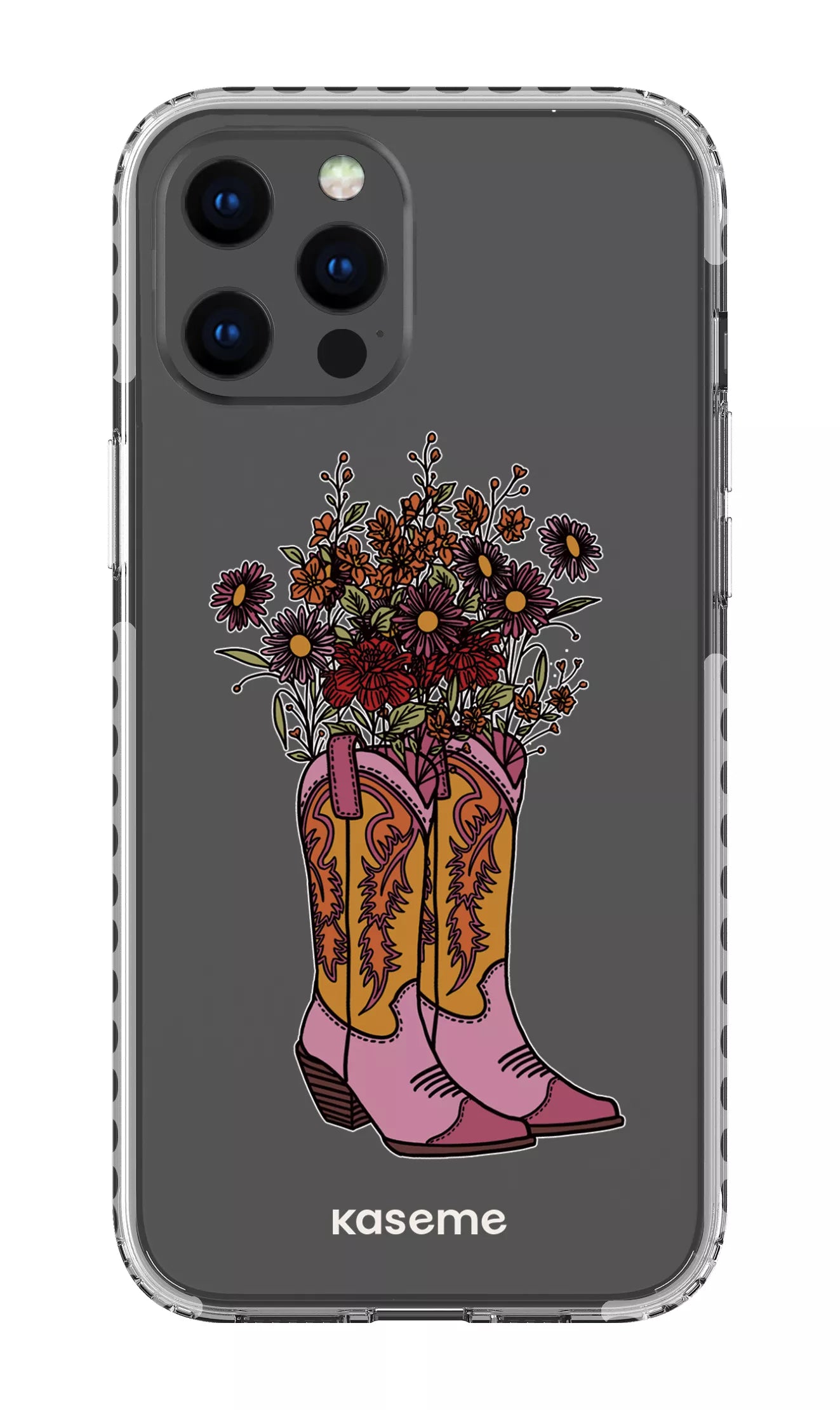 iPhone 12 Pro Max Clear Case - White Howdy Clear Case -