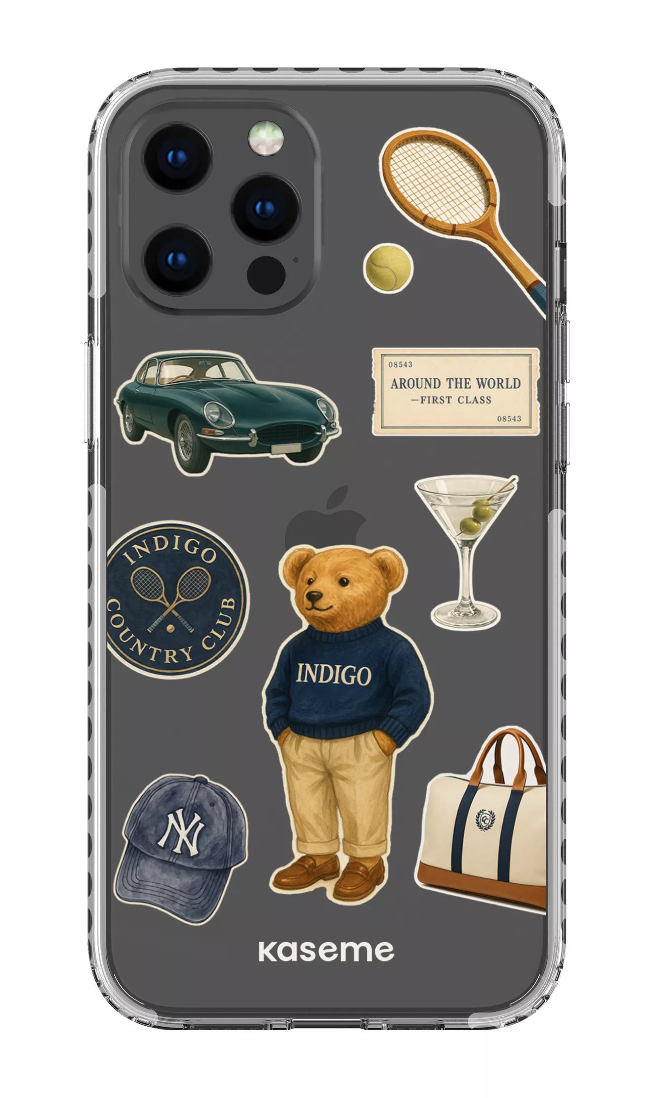 iPhone 12 Pro Max Clear Case - White Kingsley Clear Case -