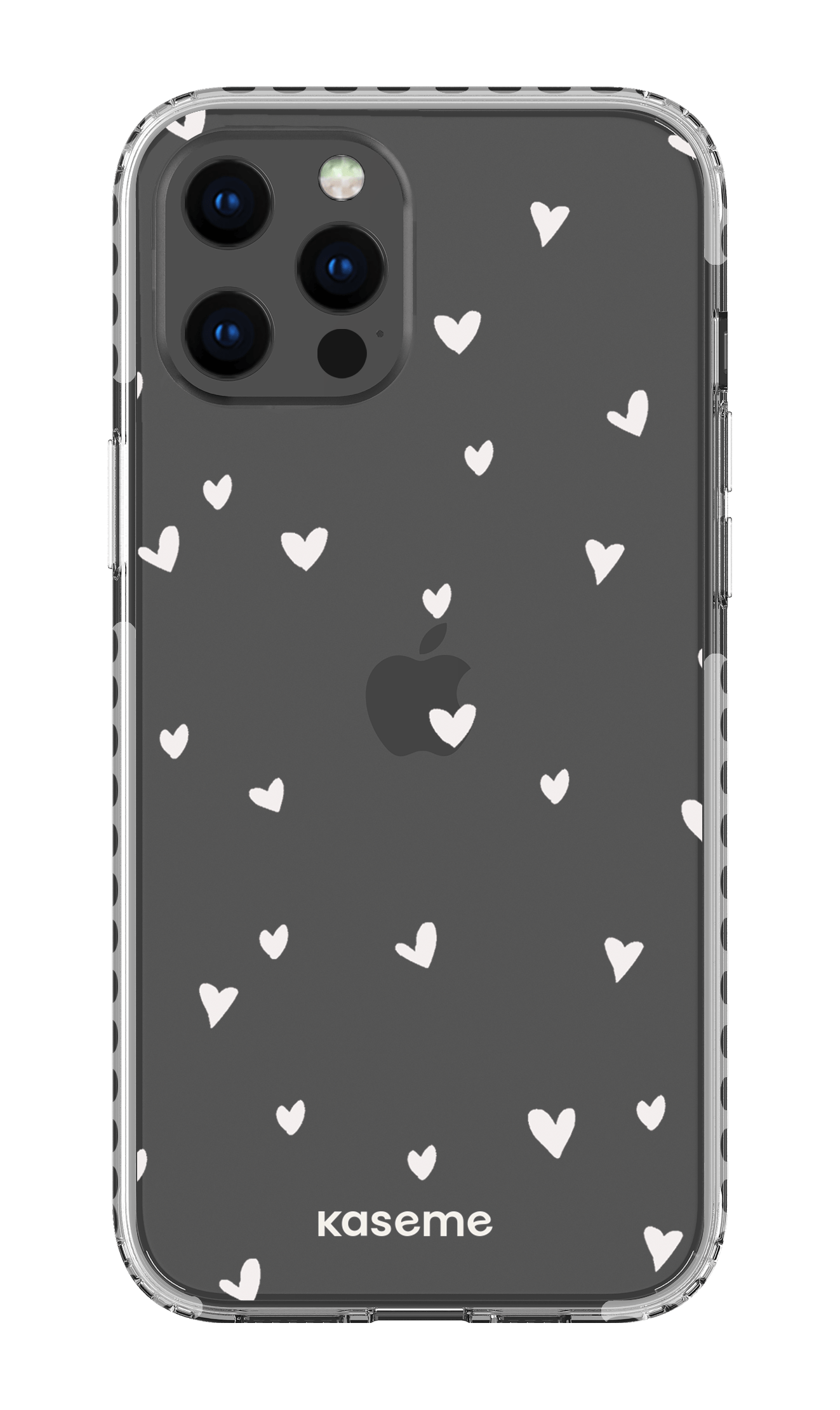 iPhone 12 Pro Max Clear Case - White Lovely Clear Case -