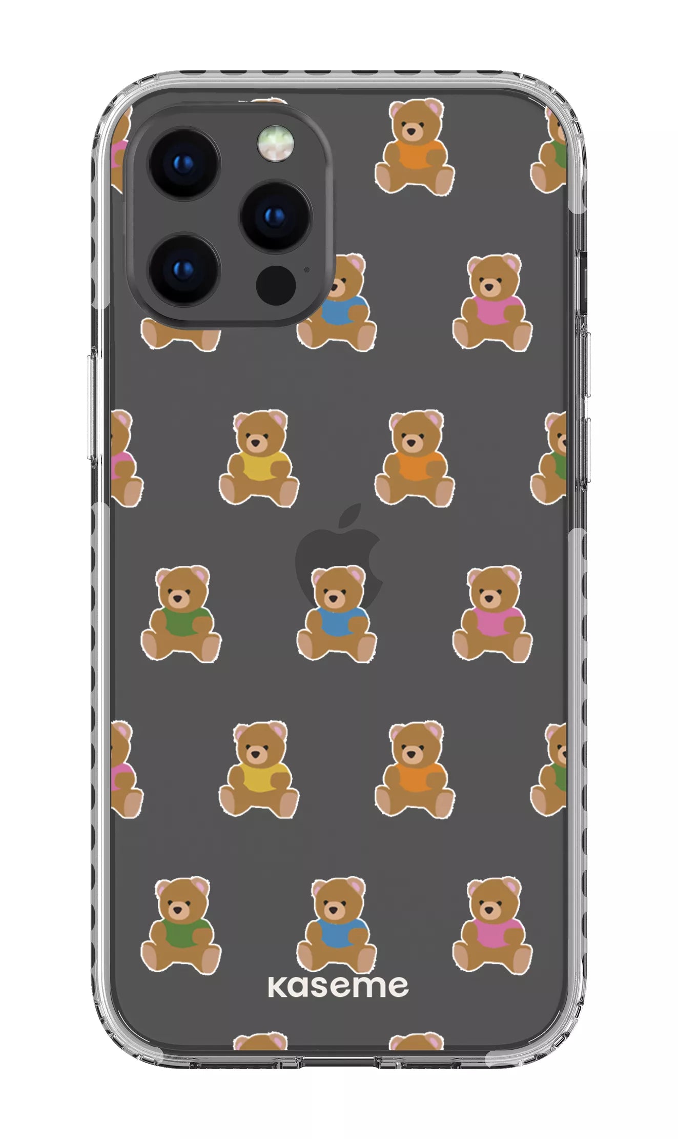 iPhone 12 Pro Max Clear Case - White Teddy Clear Case -